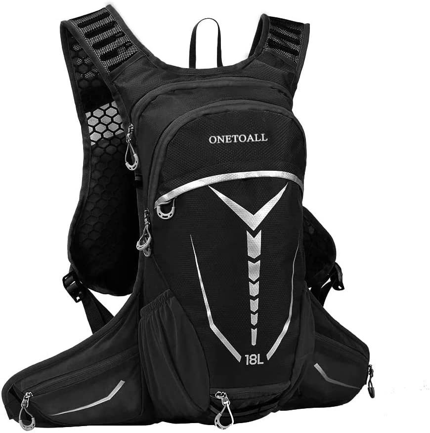 Fahrradrucksack Wanderrucksack 18 L für Damen und Herren Ultraleicht mit Helm Schutz zum Fahrradfahren Sport Uni Schule Wandern Trekking Camping