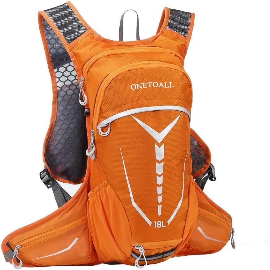 Fahrradrucksack Wanderrucksack 18 L für Damen und Herren Ultraleicht mit Helm Schutz zum Fahrradfahren Sport Uni Schule Wandern Trekking Camping