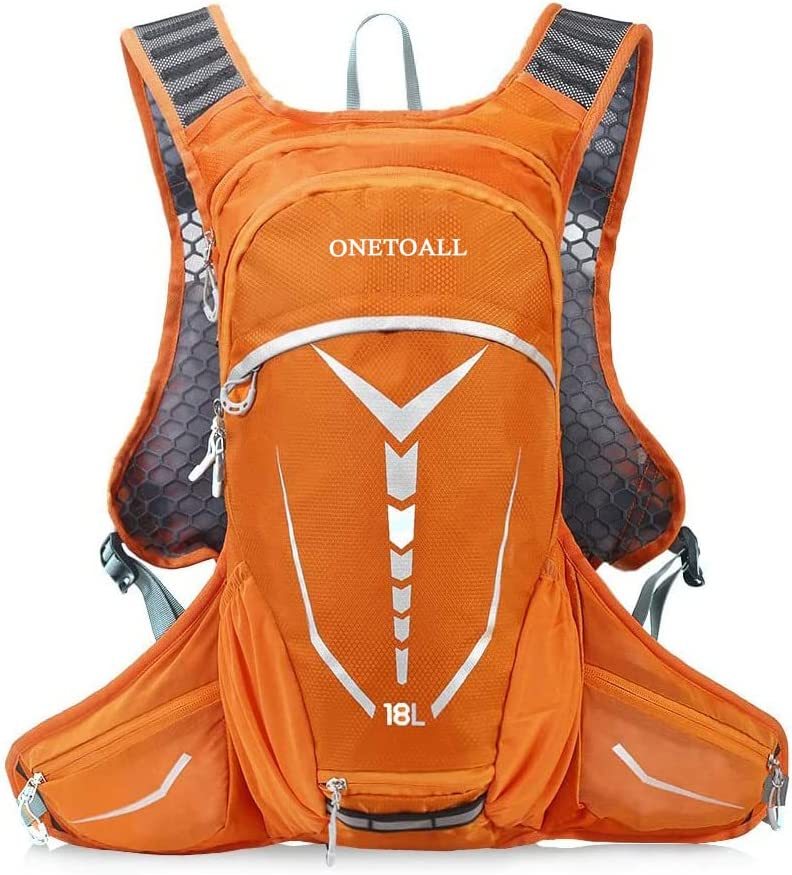 Fahrradrucksack Wanderrucksack 18 L für Damen und Herren Ultraleicht mit Helm Schutz zum Fahrradfahren Sport Uni Schule Wandern Trekking Camping