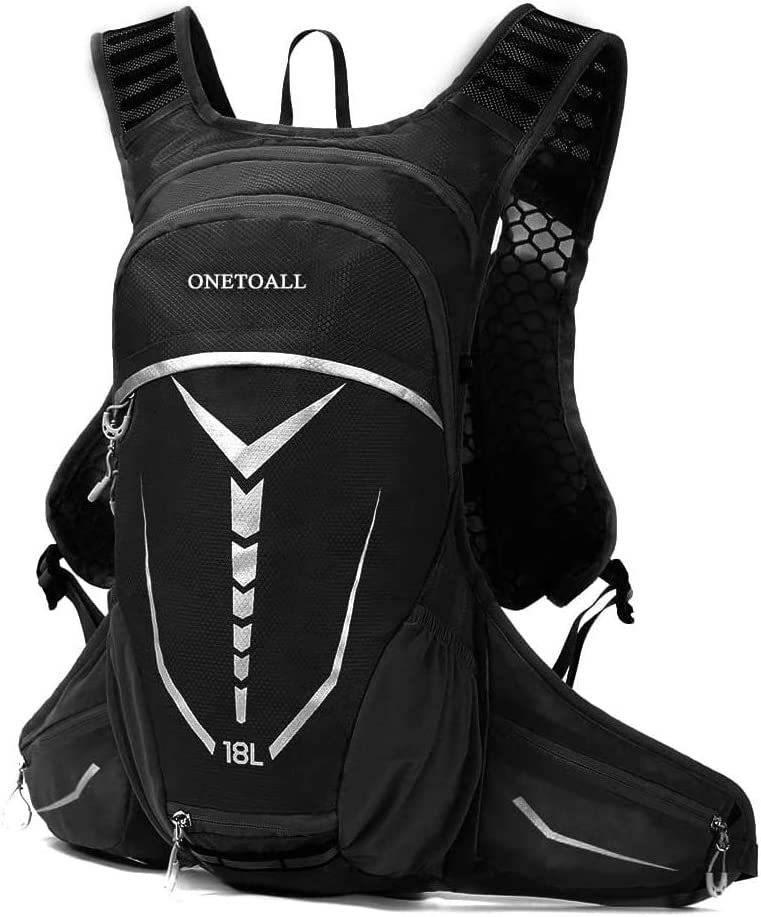 Fahrradrucksack Wanderrucksack 18 L für Damen und Herren Ultraleicht mit Helm Schutz zum Fahrradfahren Sport Uni Schule Wandern Trekking Camping