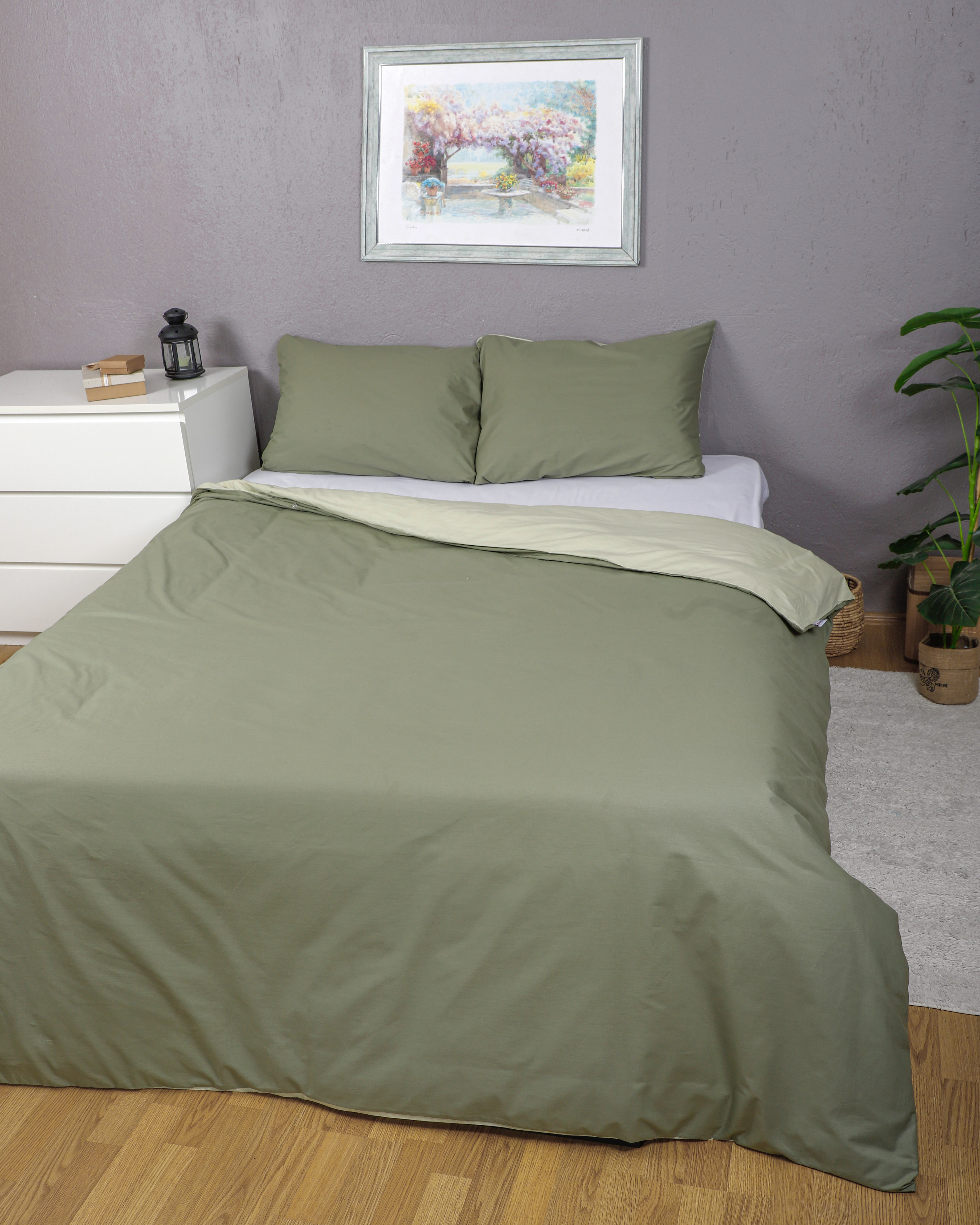 Bettwäsche-Set 3-Teilig, 100% Baumwolle,135x200/200x200/200x220/240x200cm Bettwäsche mit 2st 80x80Kissenbezüge