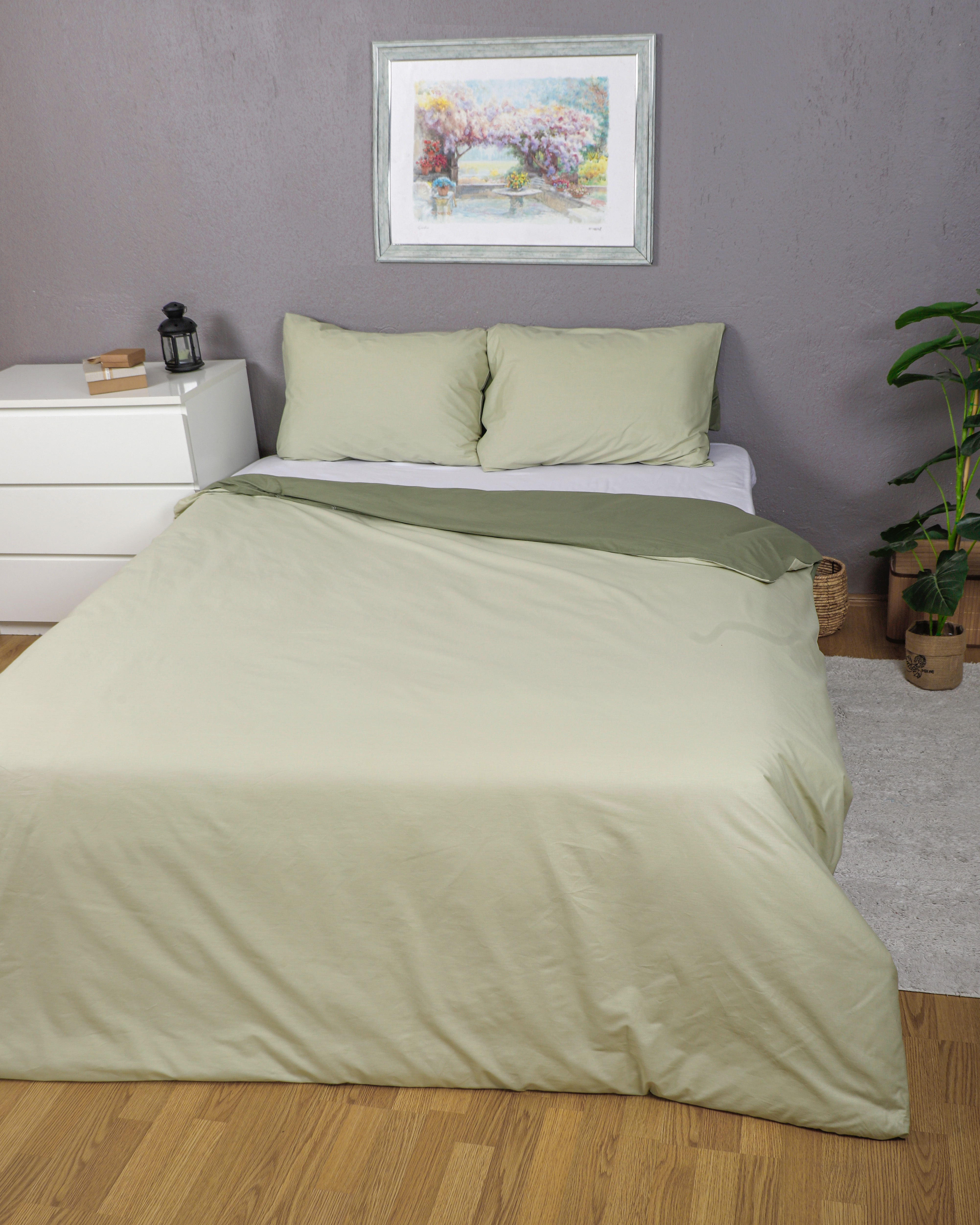 Bettwäsche-Set 3-Teilig, 100% Baumwolle,135x200/200x200/200x220/240x200cm Bettwäsche mit 2st 80x80Kissenbezüge