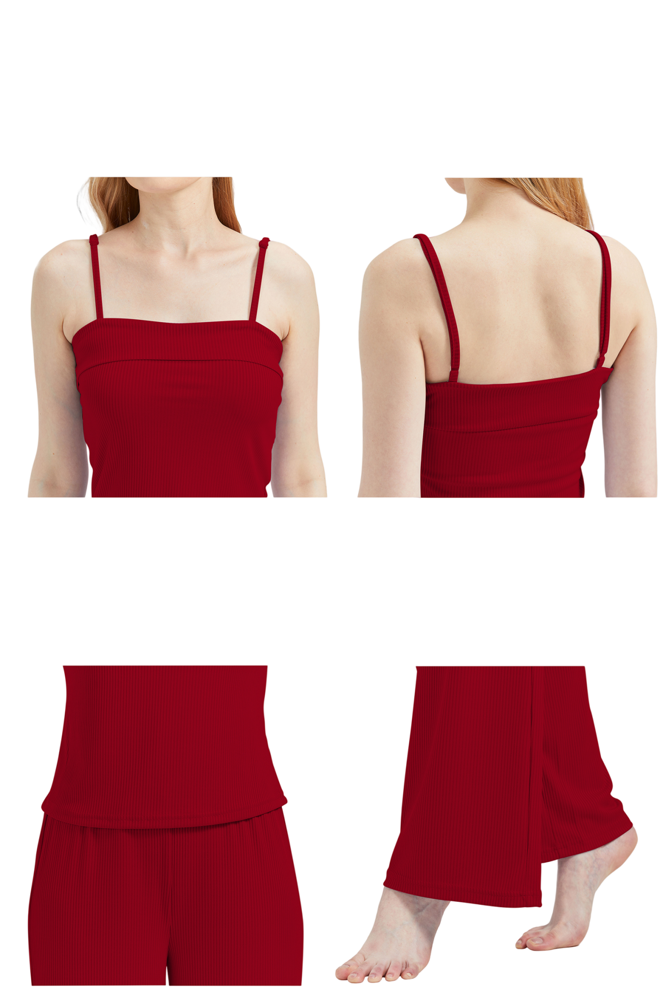 RAIKOU Schlafanzüge Für Damen Lange Schlafanzughose Set Nachtwäsche Hausanzug Freizeitanzug Zweiteiliger V-Ausschnitt Pyjama Set Nachthemd Pyjama Set Nachtwäsche Sleepwear