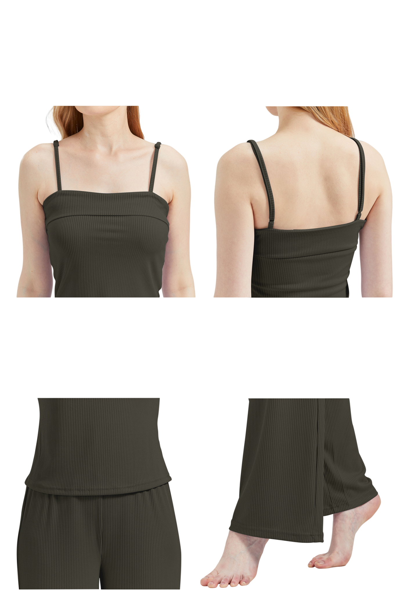 RAIKOU Schlafanzüge Für Damen Lange Schlafanzughose Set Nachtwäsche Hausanzug Freizeitanzug Zweiteiliger V-Ausschnitt Pyjama Set Nachthemd Pyjama Set Nachtwäsche Sleepwear