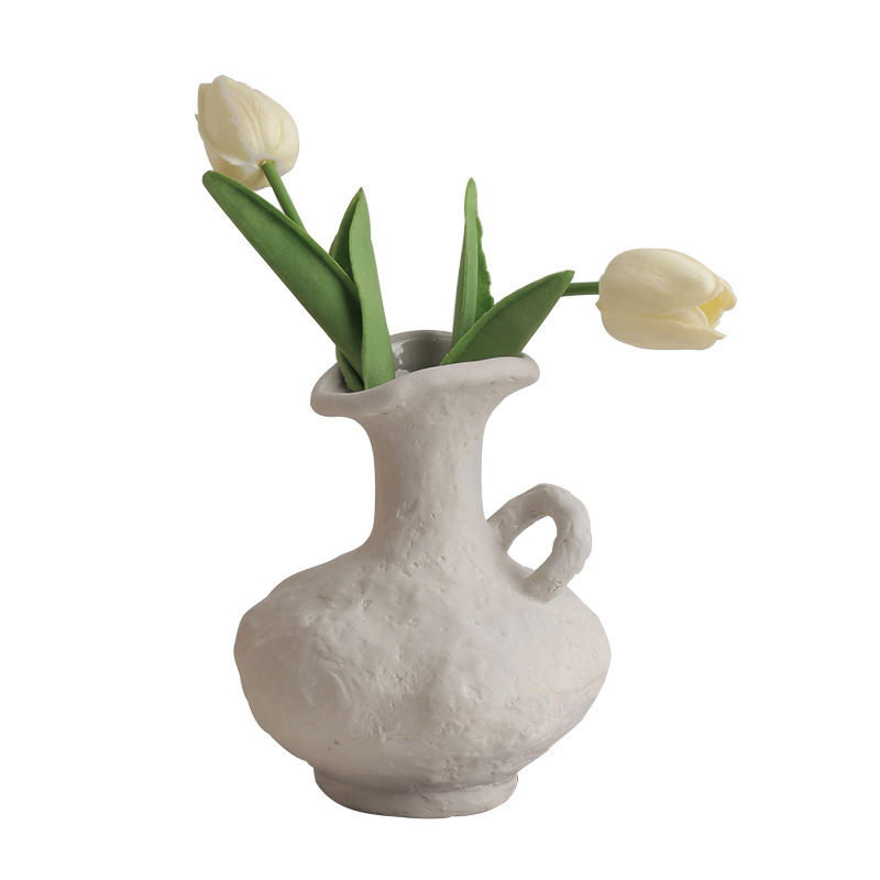 Design, Vasen, Set, 3-Teilig, Dekoration, Antike, Amphora Blumenvasen, Rustikal, Rau, Moderne, Töpfern, Lehm-Optik, DIY-Optik