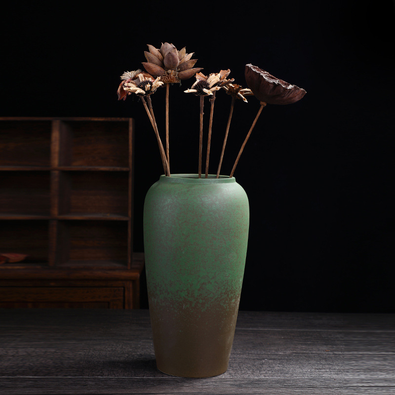 RAIKOU Dekovase Dekorative 2er-Set Blumenvase Elegante Tischdeko Keramikvase 100% Handgefertigt