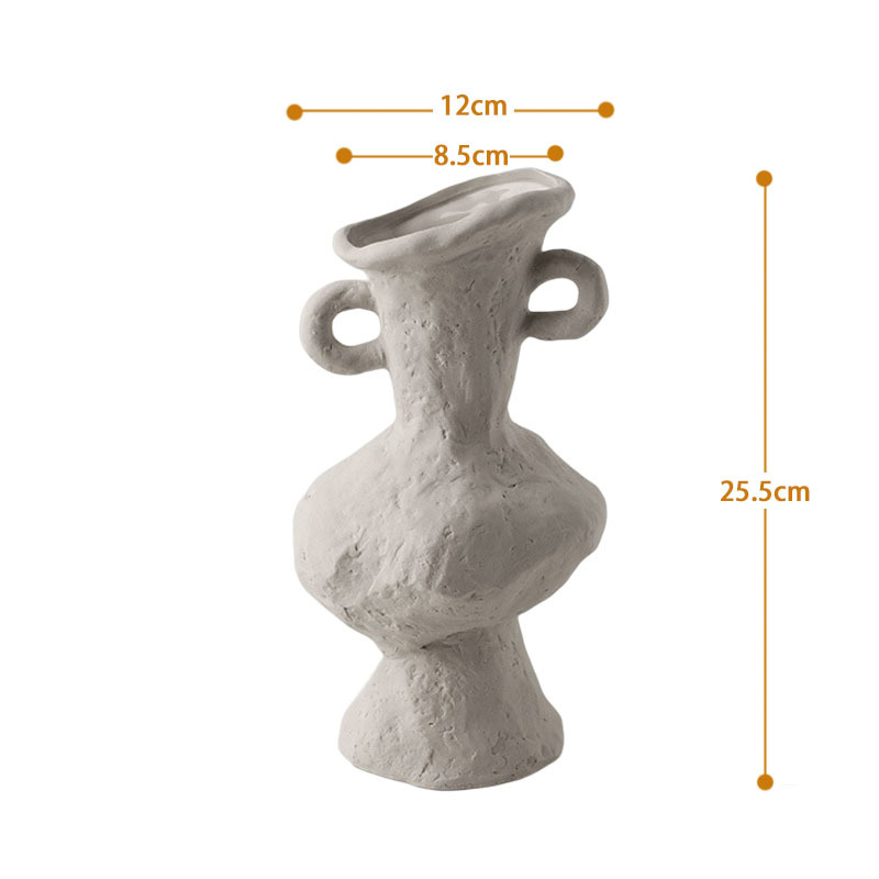 Design, Vasen, Set, 3-Teilig, Dekoration, Antike, Amphora Blumenvasen, Rustikal, Rau, Moderne, Töpfern, Lehm-Optik, DIY-Optik