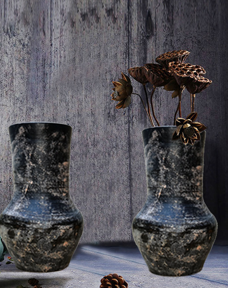 Vase, Vintage, Steinzeug, Terrakotta-Stil, Set, Elegant, Moderne, Form, Blumenvase, Zimmerdekoration, Wohnzimmer, Amphore, Minimal, Dezent