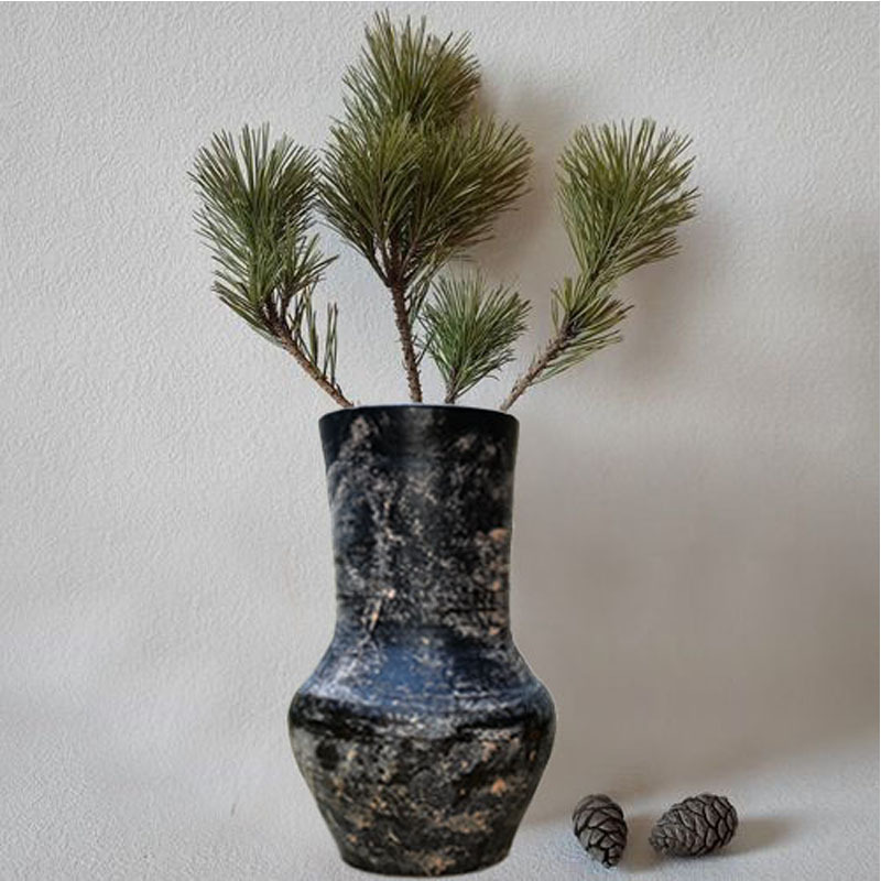 Vase, Vintage, Steinzeug, Terrakotta-Stil, Set, Elegant, Moderne, Form, Blumenvase, Zimmerdekoration, Wohnzimmer, Amphore, Minimal, Dezent