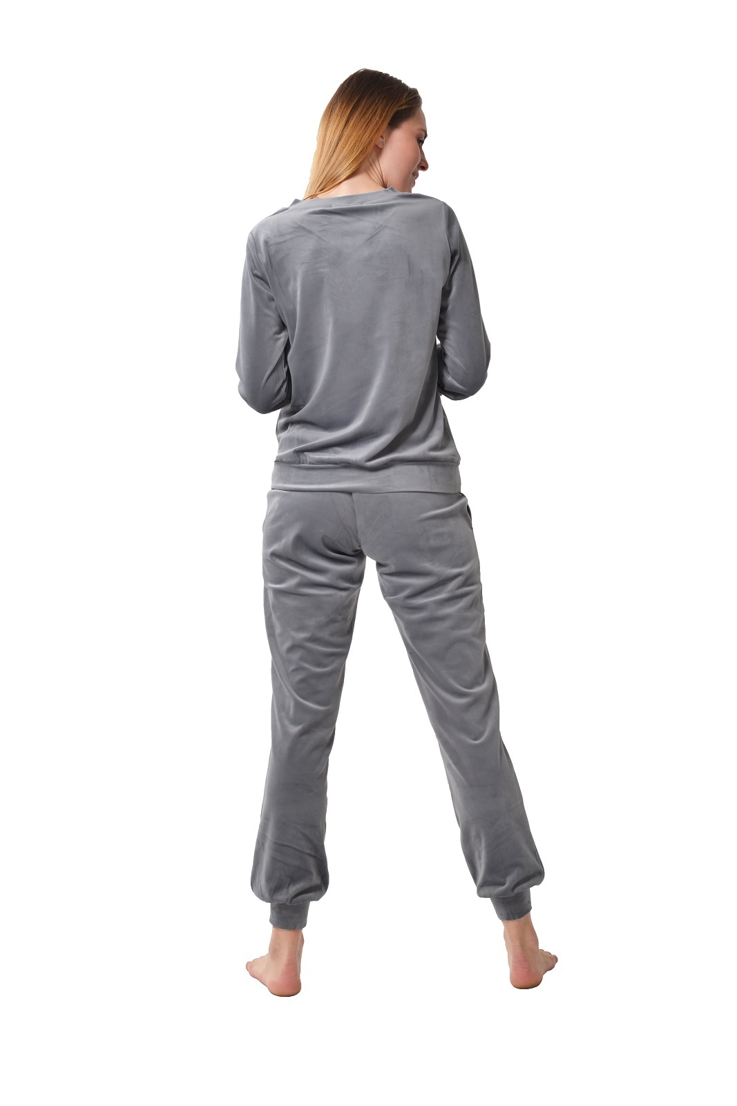 RAIKOU Damen Velours Nicki Hausanzug Freizeitanzug Fitnessanzug Trainingsanzug Jogginganzug Schlafanzug Nicki-Anzug