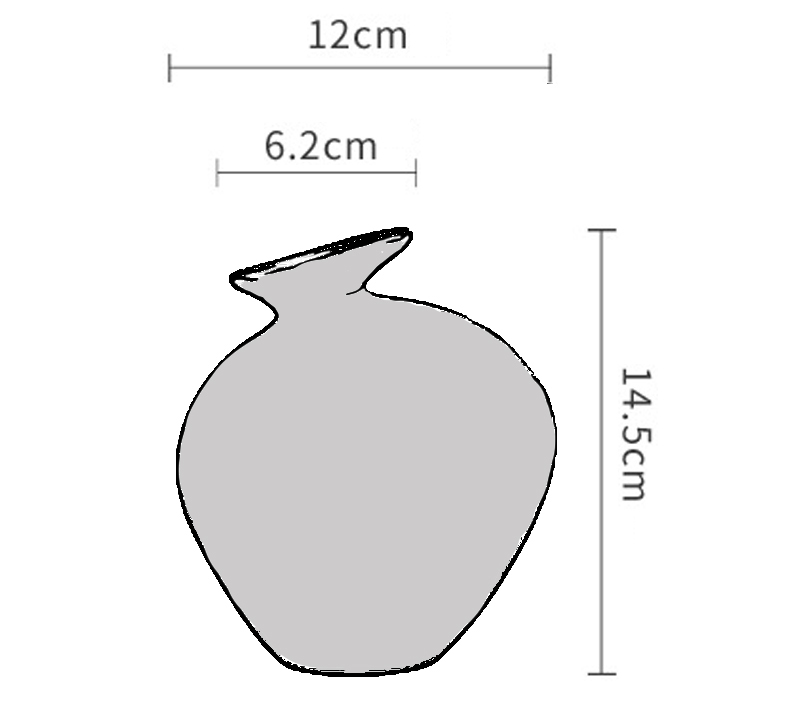 Vase, Tonvase，Clay, Set, Elegant, Klassische Form, Blumenvase, Zimmerdekoration, Wohnzimmer, Amphore, Minimal, Dezent, Bauchige Vase, Kugelform