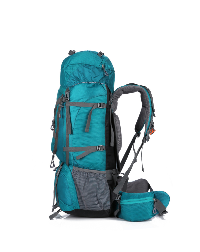 80L Wanderrucksack, MOLLE, Wasserdicht, Trekkingrucksack, Outdoor, bag, Waterproof, Trageunterstützung aus Aluminiumlegierung, Reisetasche, 1,65 kg, 80cm * 30cm * 40cm