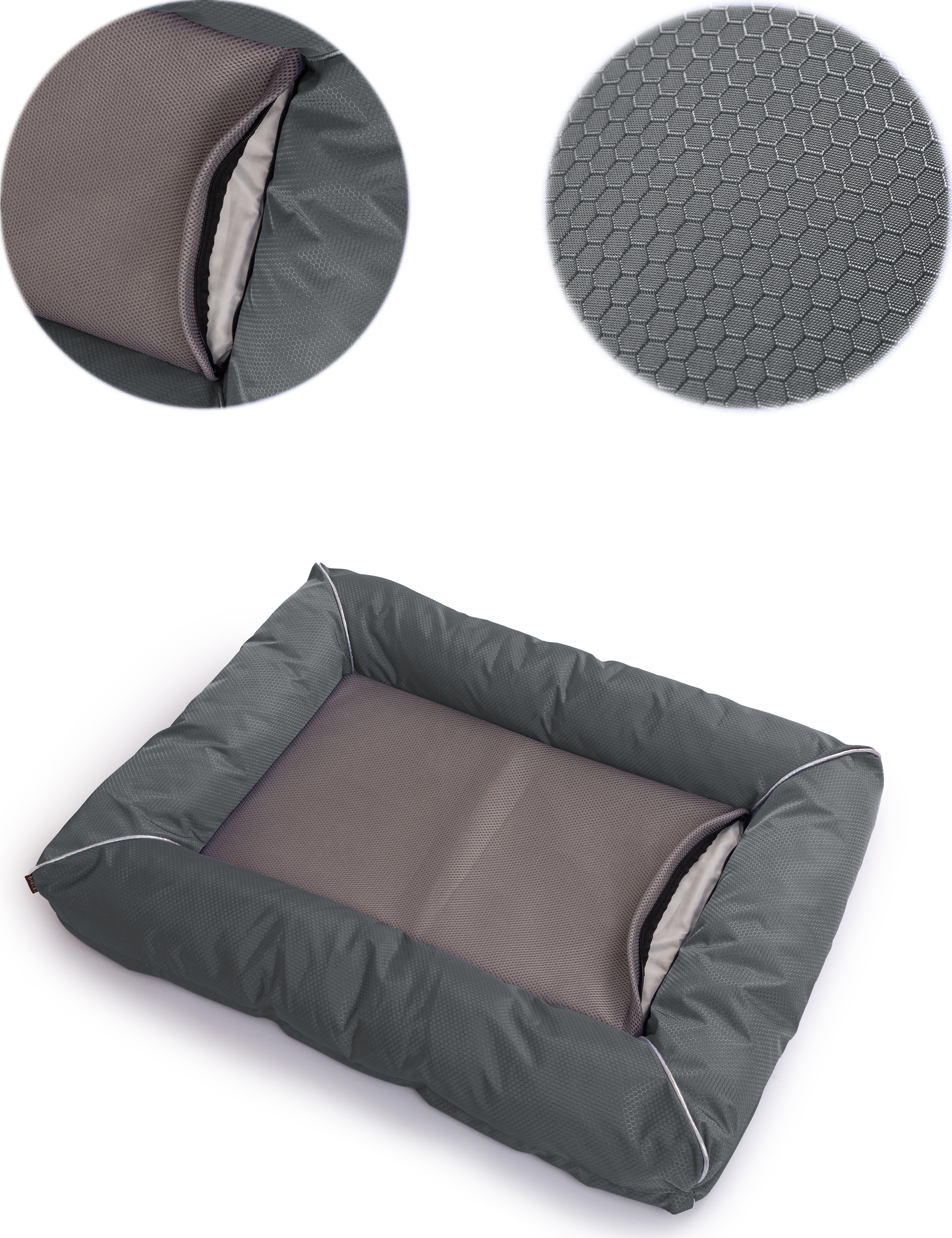 Raikou Hundebett Hundesofa Katzenbett Tierbette Bezug abnehmbar und waschbar  Boden wasserabweisend Abti Rutsch