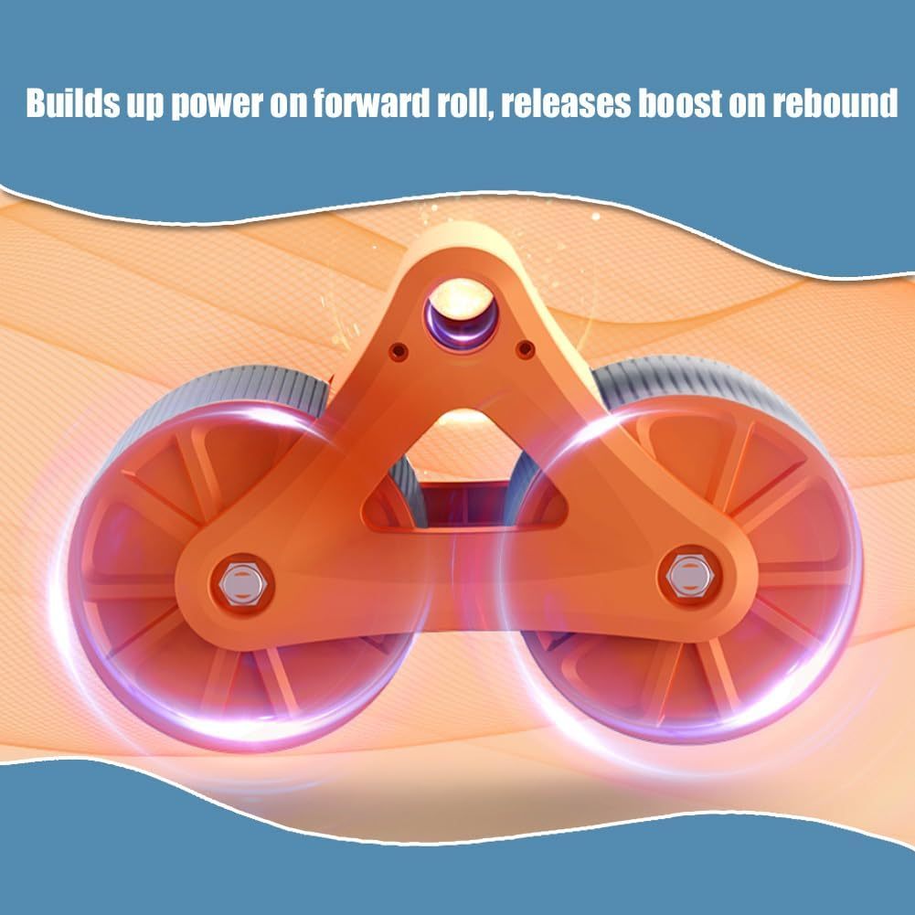 Bauchmuskeltrainer-Set aus Bauchroller, Kniematte und Fitnessband, Fitness Zubehör für Zuhause, Bauchtrainer Unterarmtrainer Rückentrainer Fitnesstraining für Bauchtraining und Muskelaufbau