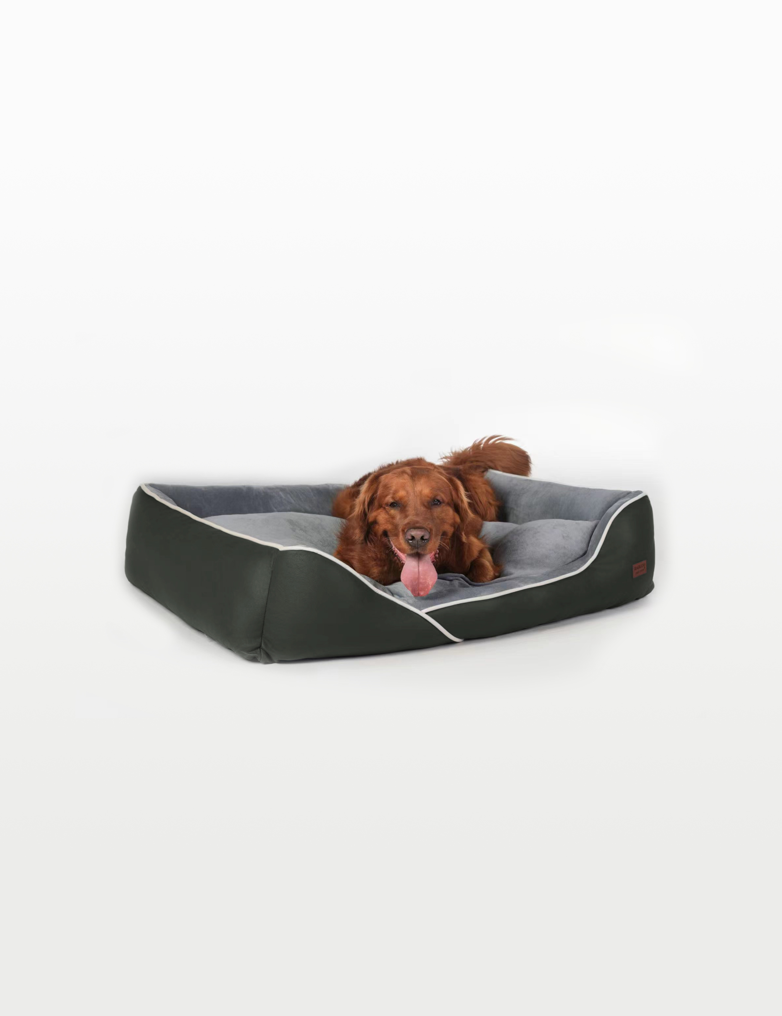 Hundebett in 3 Größen und 6 Farben – rutschfest, waschbar, hoher Rand, Baumwollmischgewebe