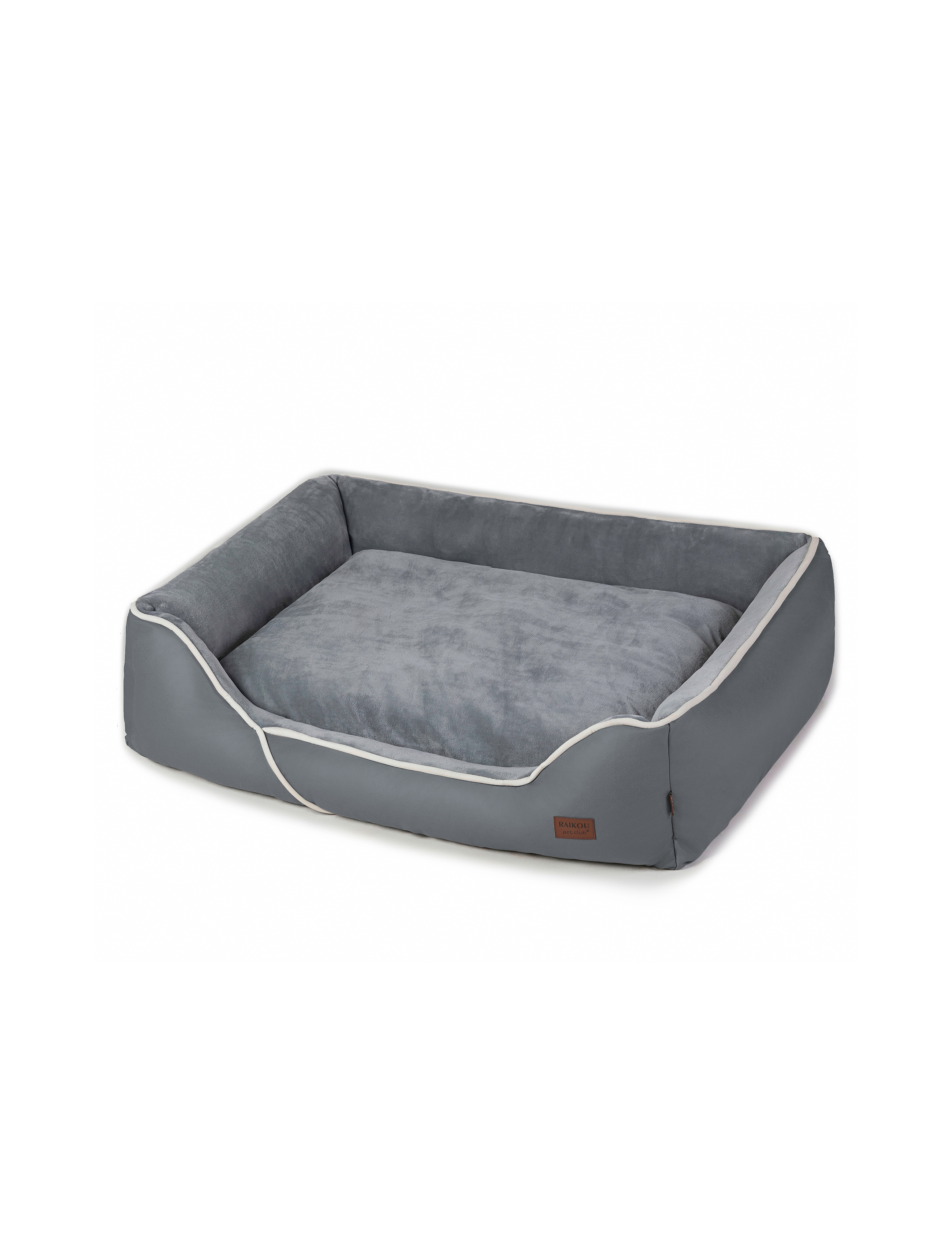 Hundebett in 3 Größen und 6 Farben – rutschfest, waschbar, hoher Rand, Baumwollmischgewebe