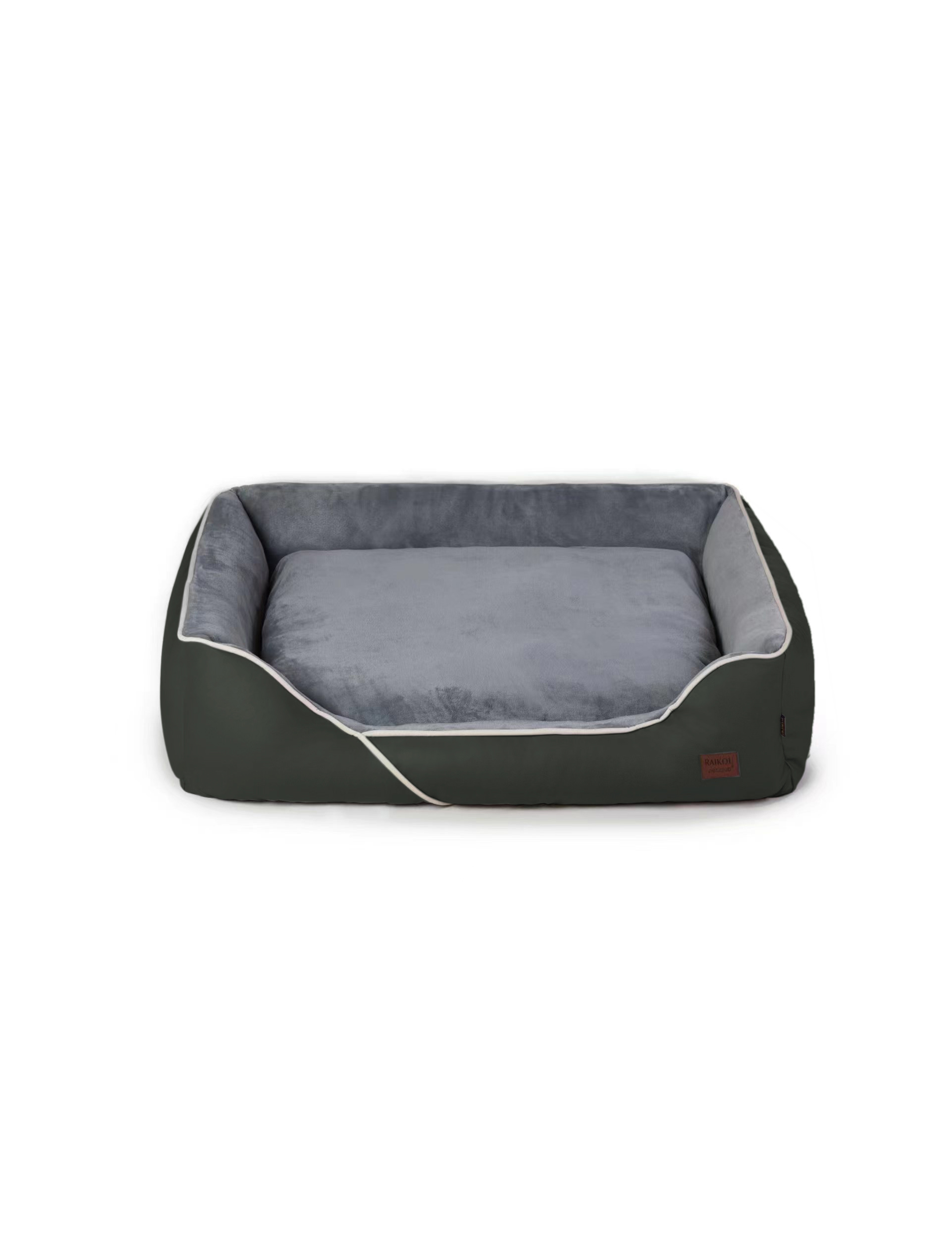 Hundebett in 3 Größen und 6 Farben – rutschfest, waschbar, hoher Rand, Baumwollmischgewebe