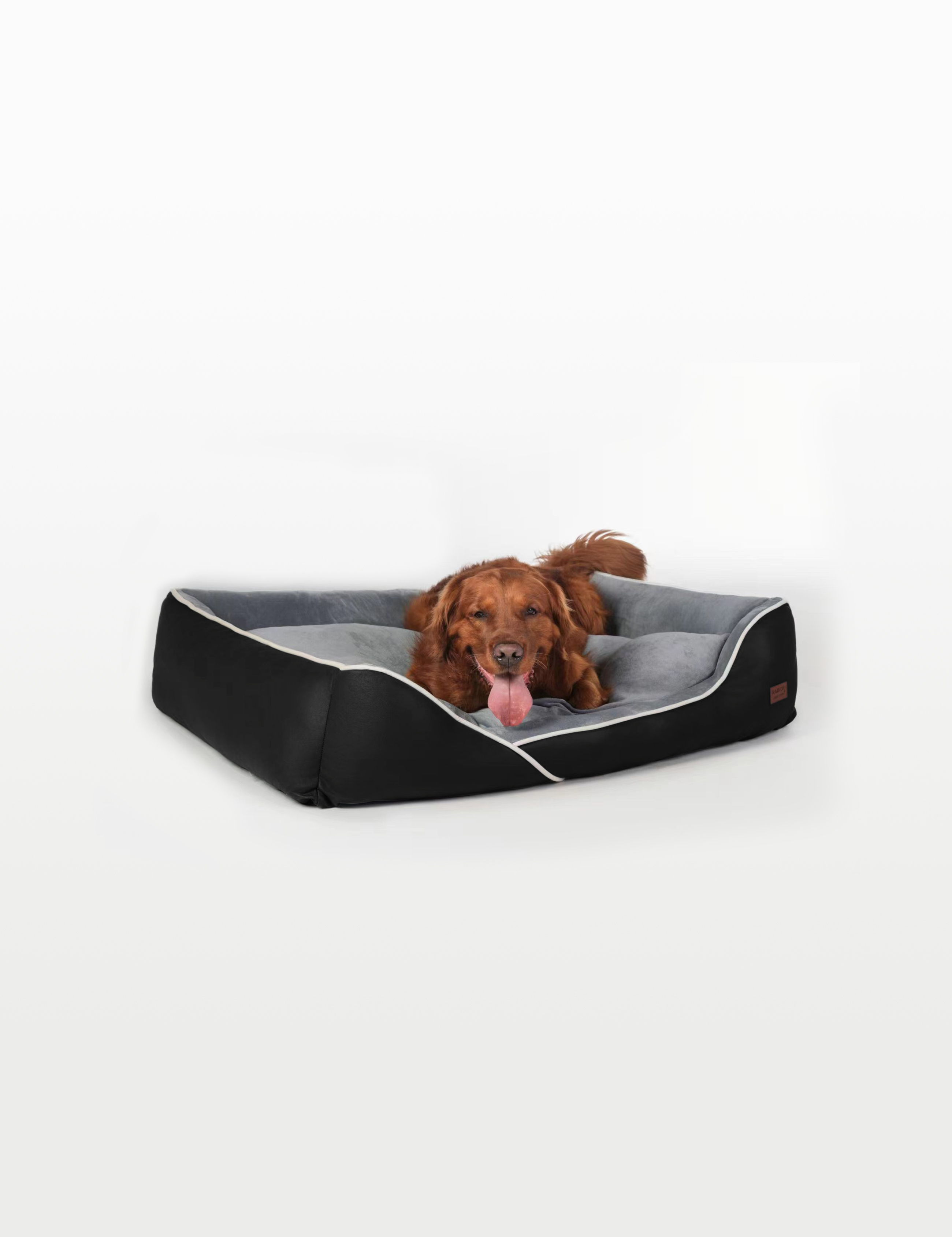 Hundebett in 3 Größen und 6 Farben – rutschfest, waschbar, hoher Rand, Baumwollmischgewebe