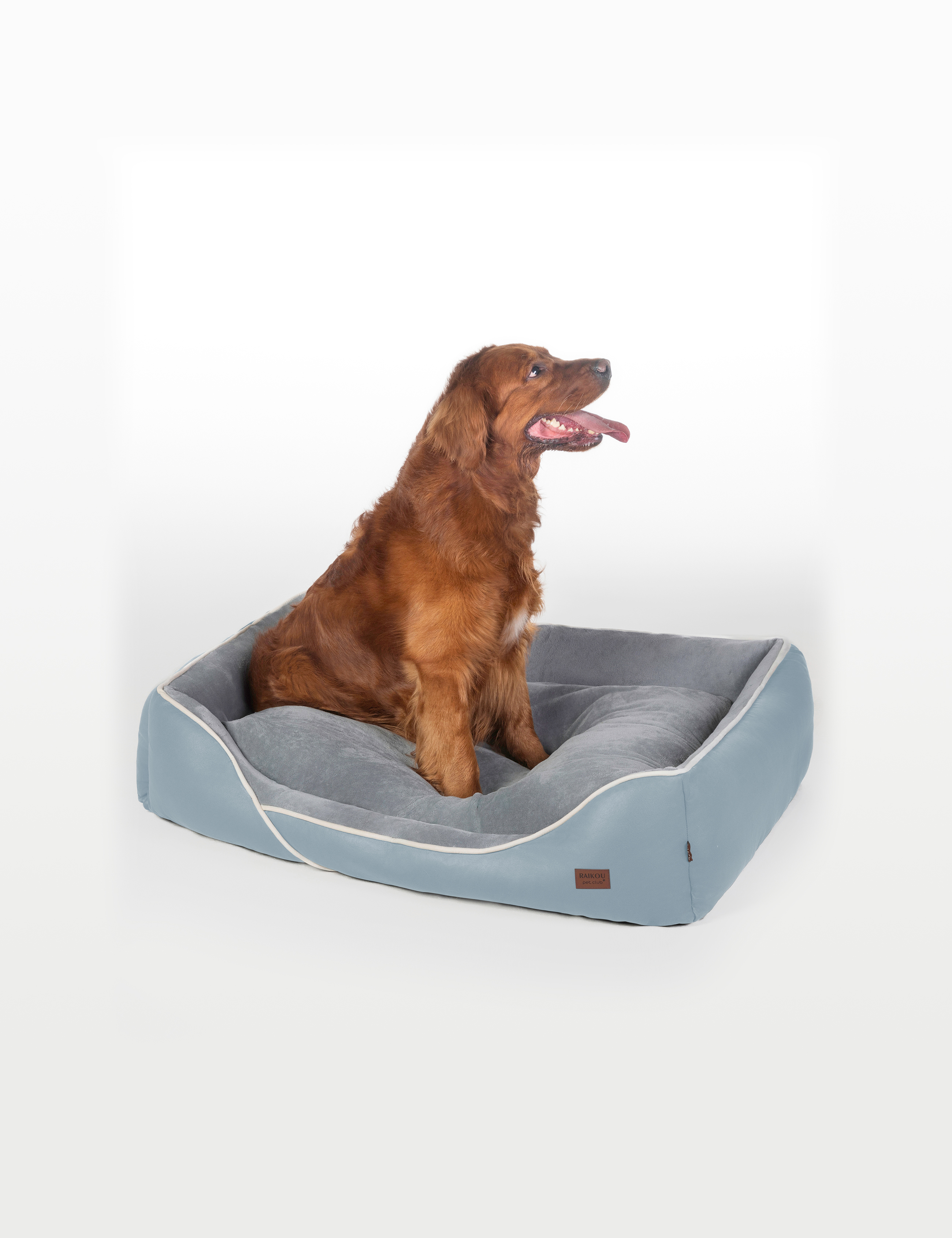 Hundebett in 3 Größen und 6 Farben – rutschfest, waschbar, hoher Rand, Baumwollmischgewebe