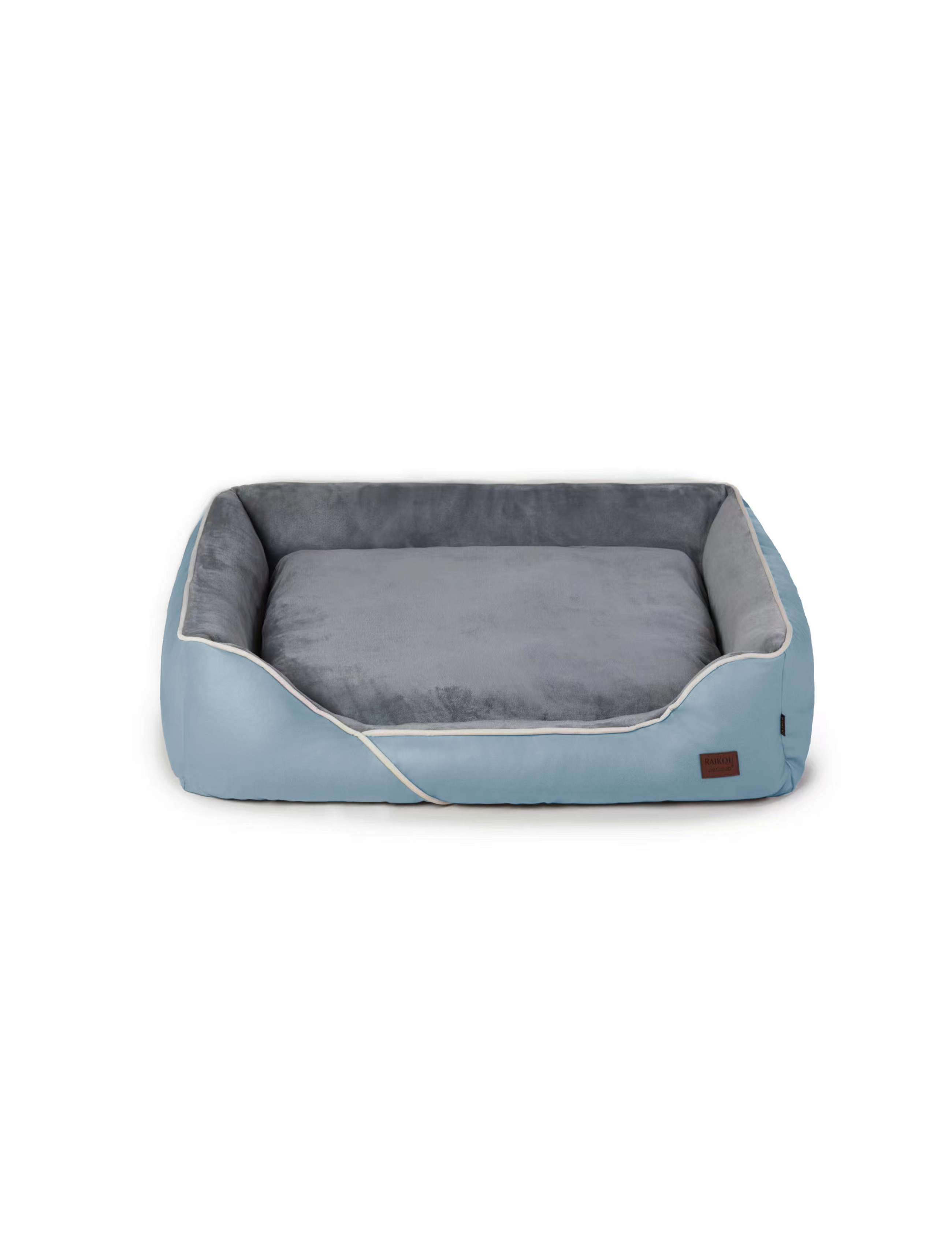 Hundebett in 3 Größen und 6 Farben – rutschfest, waschbar, hoher Rand, Baumwollmischgewebe