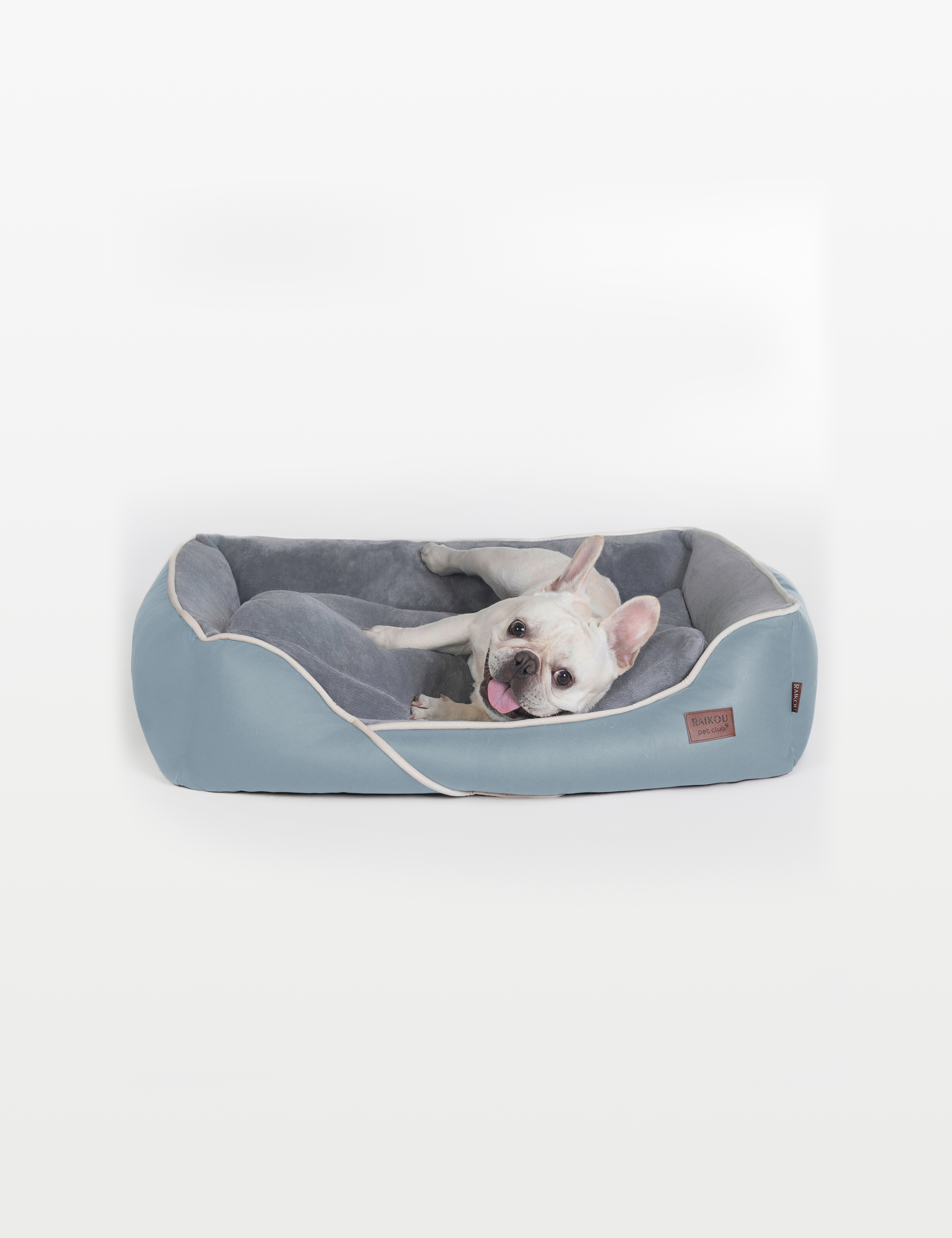 Hundebett in 3 Größen und 6 Farben – rutschfest, waschbar, hoher Rand, Baumwollmischgewebe