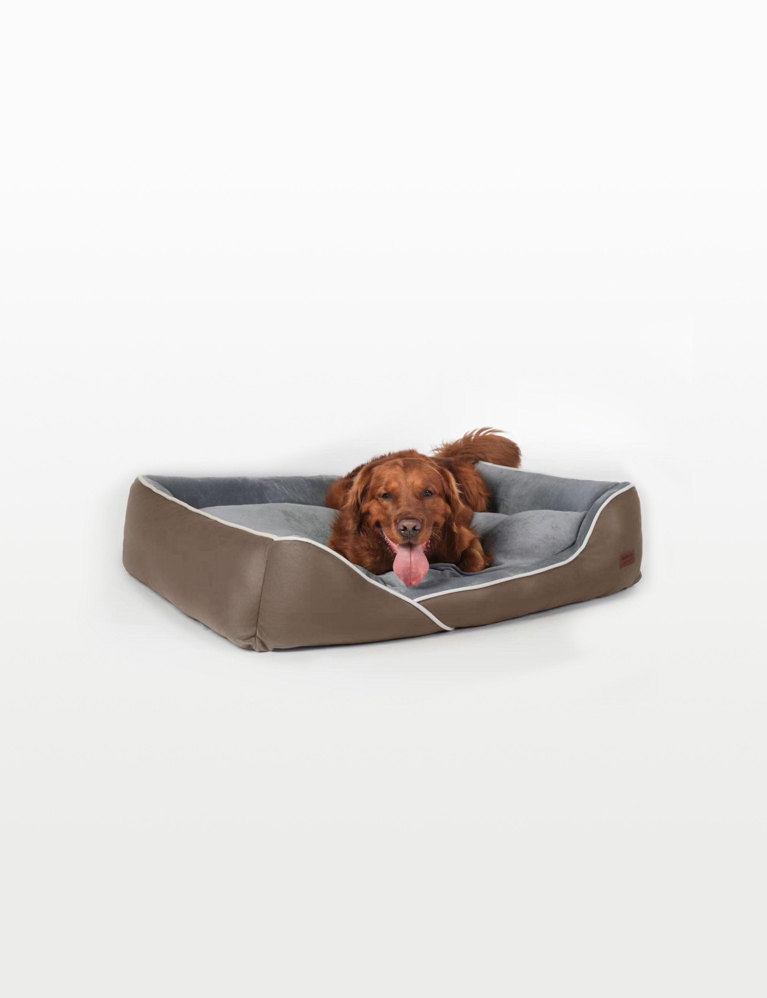 Hundebett in 3 Größen und 6 Farben – rutschfest, waschbar, hoher Rand, Baumwollmischgewebe