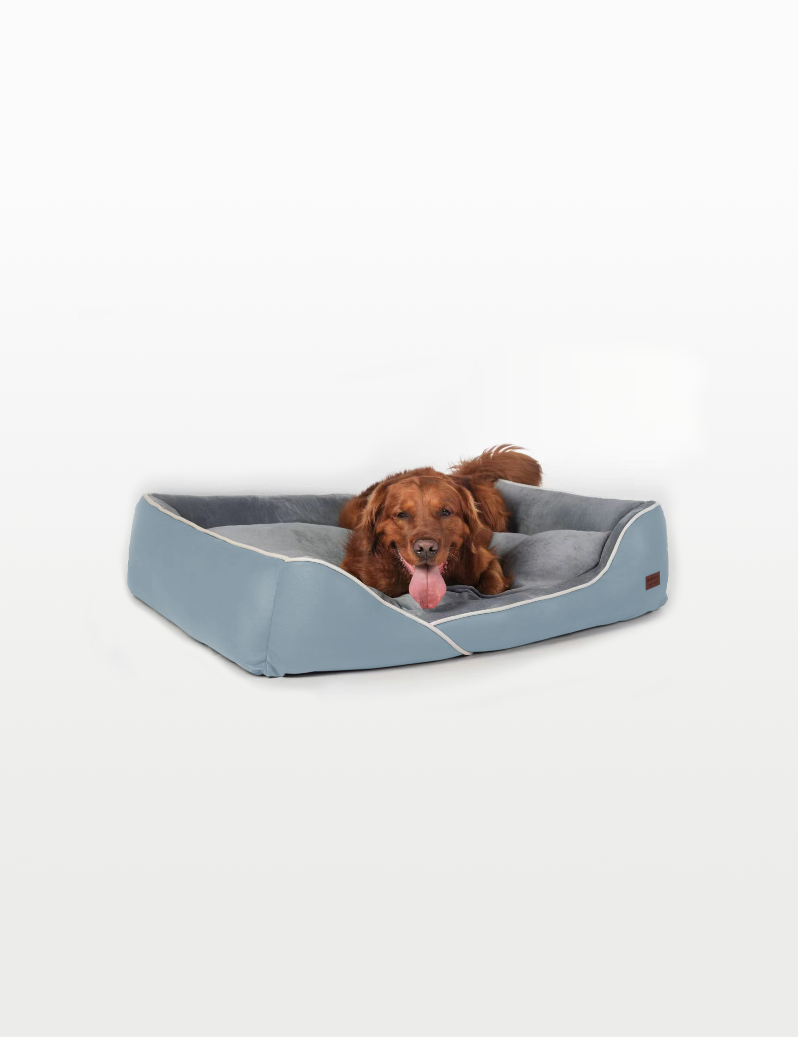 Hundebett in 3 Größen und 6 Farben – rutschfest, waschbar, hoher Rand, Baumwollmischgewebe