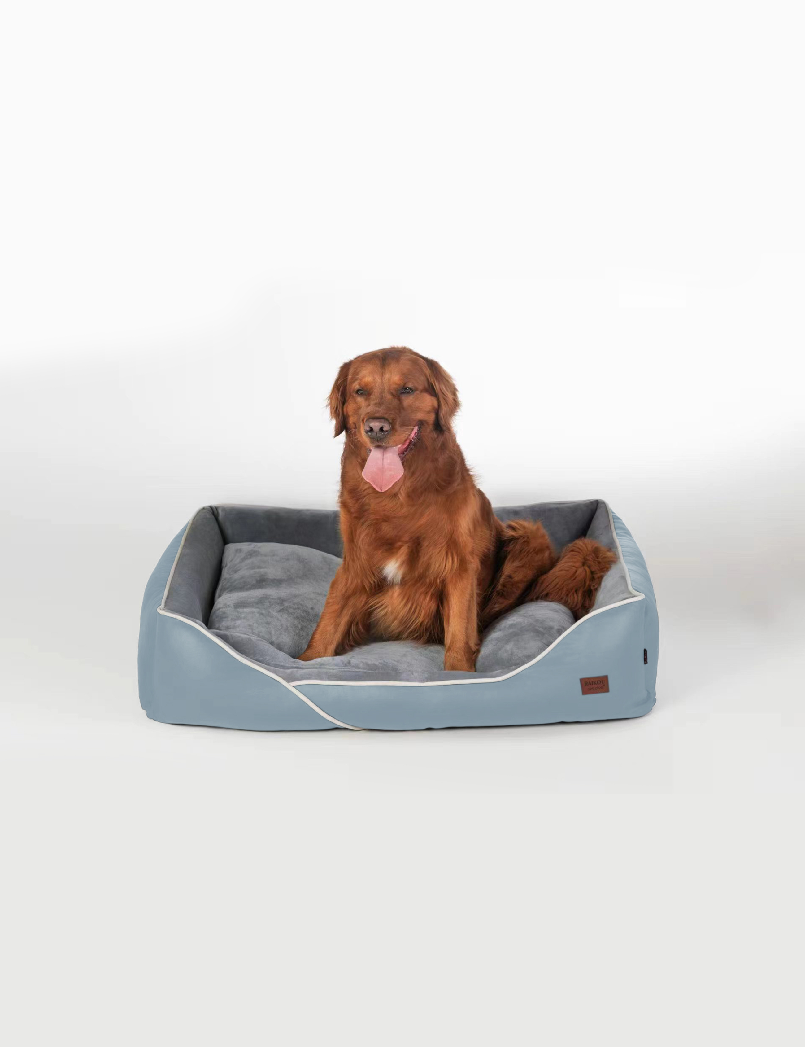 Hundebett in 3 Größen und 6 Farben – rutschfest, waschbar, hoher Rand, Baumwollmischgewebe
