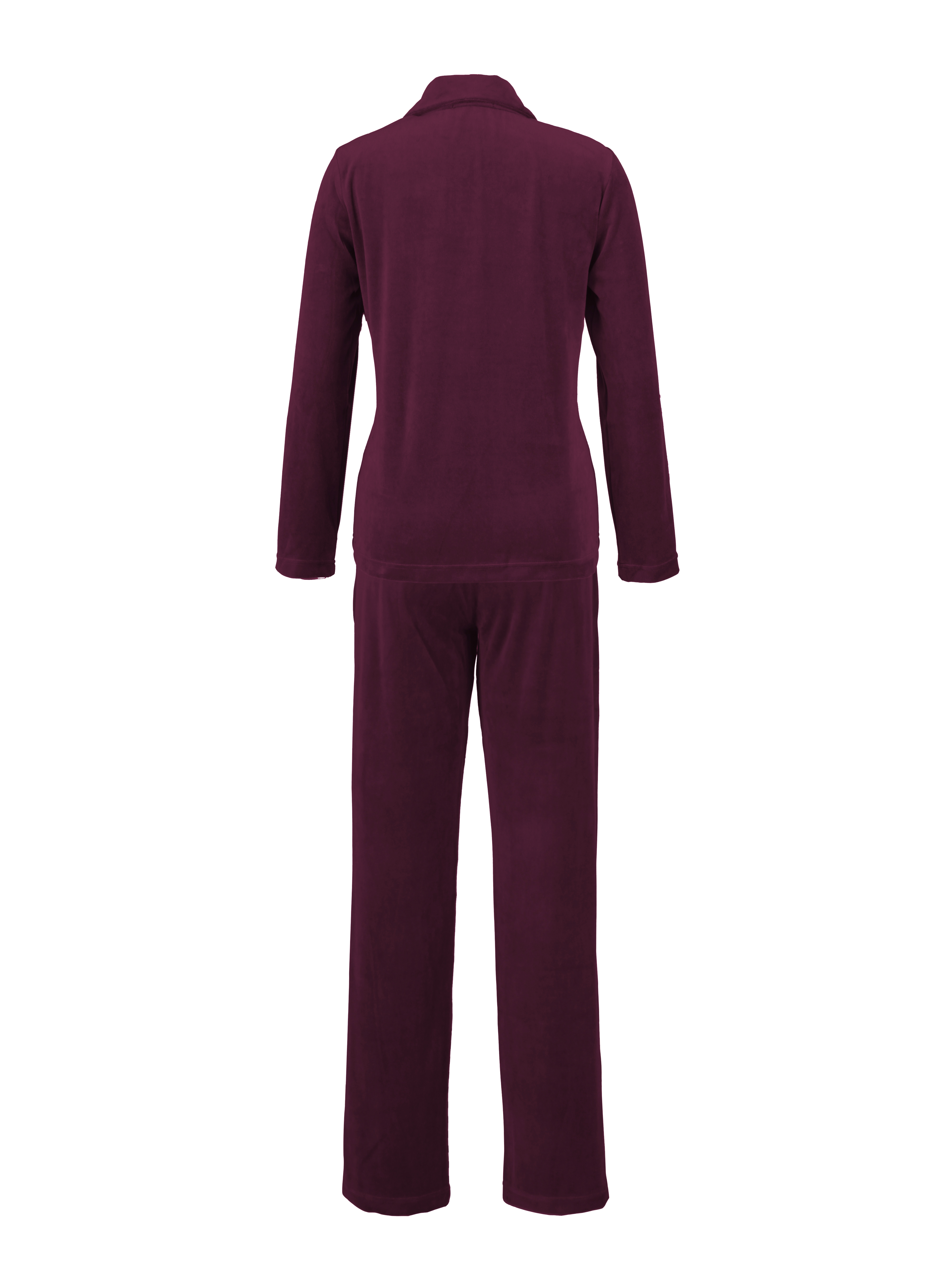 DESEN Damen Velours Nicki Freizeitanzug Fitnessanzug Hausanzug Jogginganzug Nicki-Anzug mit Reißverschluss und Glitzersteinen
