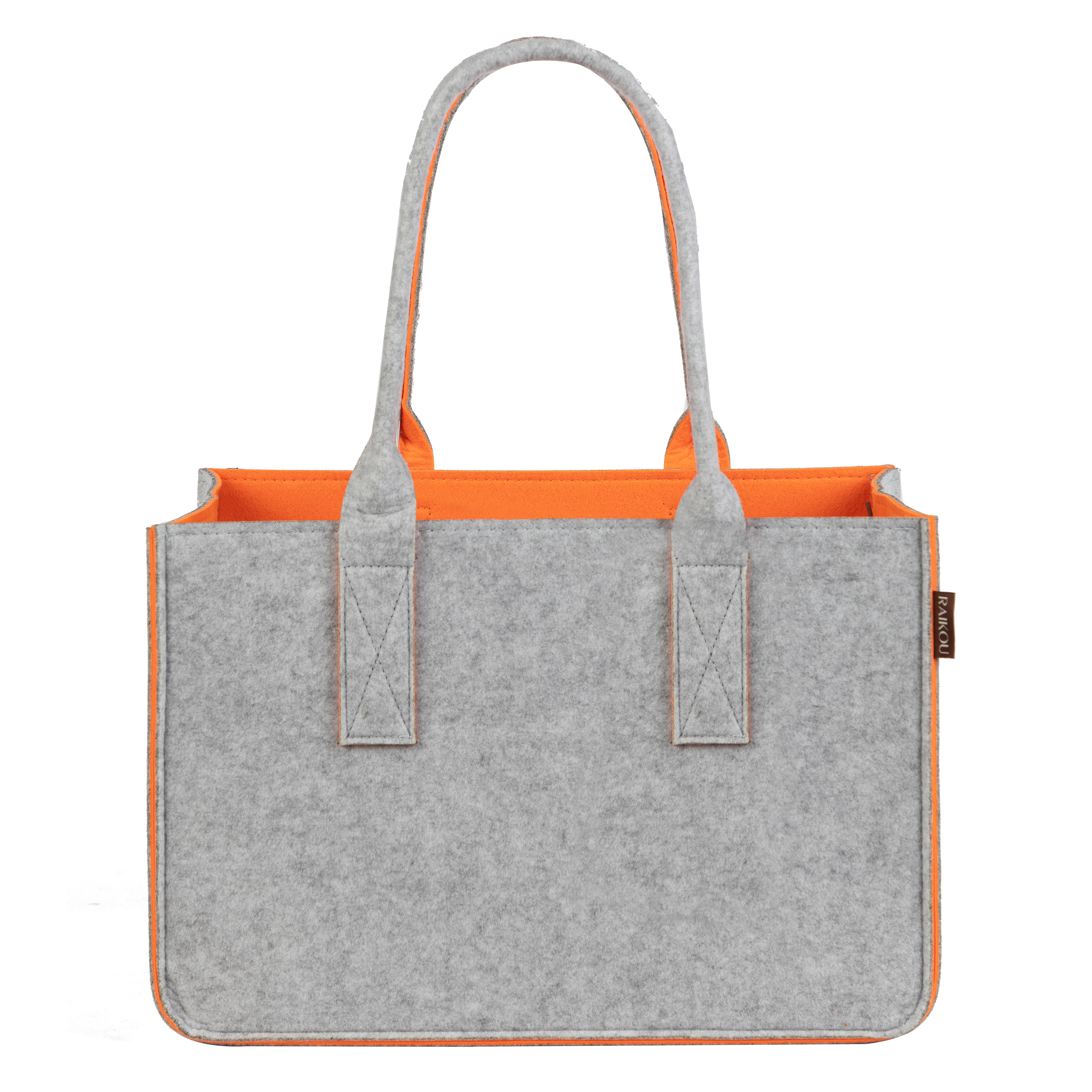 RAIKOU KULT Filz-Tasche Hochwertige Einkaufstasche, Strandtasche，Badetasche, Henkeltasche，Zeitungskorb, Filzkorb, Einkaufskorb, Kaminholztasche， Zeitungsständer  auch für Garten Picknick Strand，vielseitige Tragetasche zur Spielzeug Aufbewahrung Handtasche