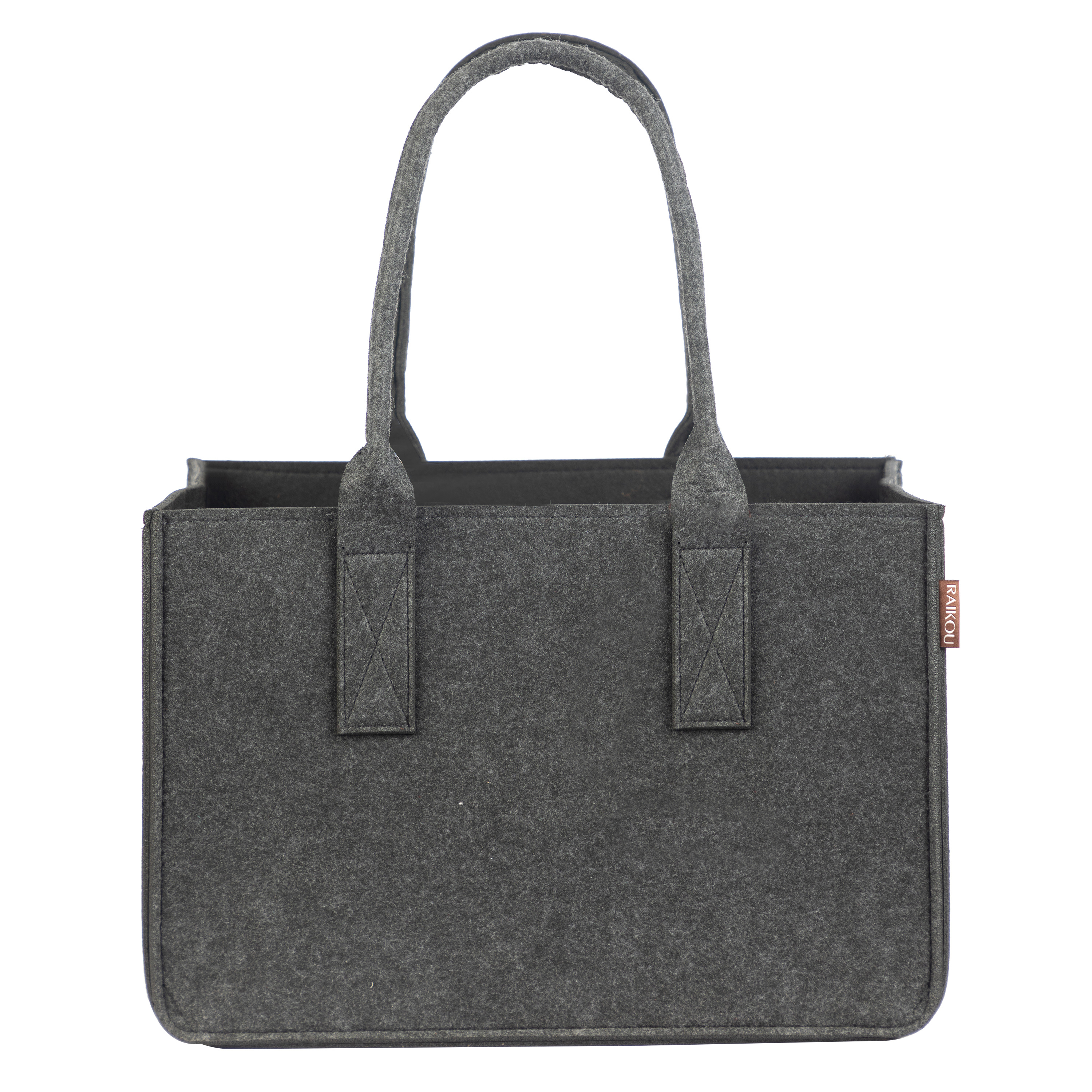 RAIKOU KULT Filz-Tasche Hochwertige Einkaufstasche, Strandtasche，Badetasche, Henkeltasche，Zeitungskorb, Filzkorb, Einkaufskorb, Kaminholztasche， Zeitungsständer  auch für Garten Picknick Strand，vielseitige Tragetasche zur Spielzeug Aufbewahrung Handtasche