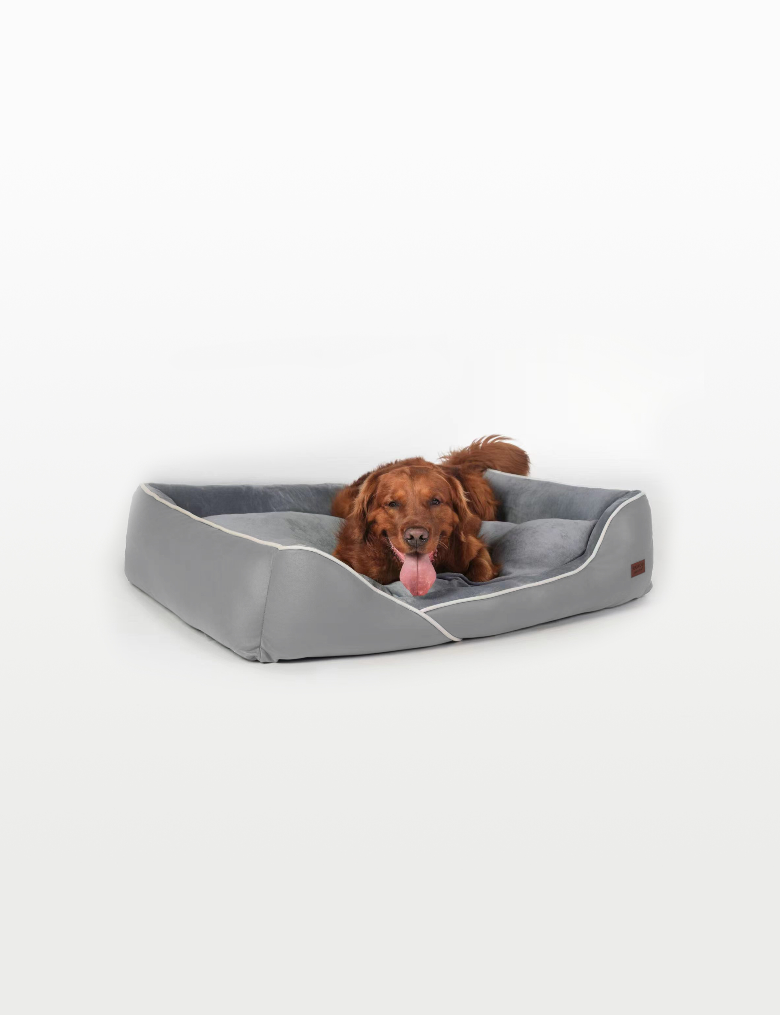 Hundebett in 3 Größen und 6 Farben – rutschfest, waschbar, hoher Rand, Baumwollmischgewebe