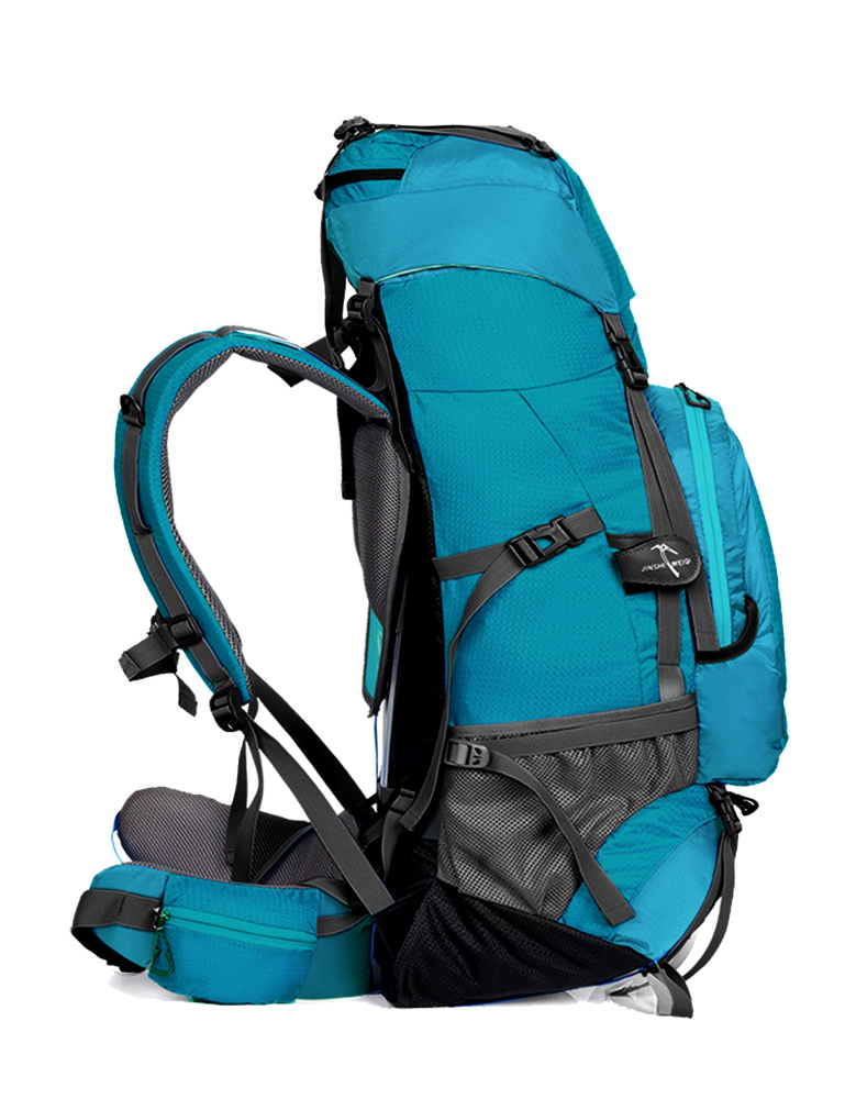 Wanderrucksack, MOLLE, Wasserdicht, Trekkingrucksack, Outdoor, bag, Waterproof, Trageunterstützung aus Aluminiumlegierung, Reisetasche, 1,65 kg, 80 Liter, 80cm * 30cm * 40cm