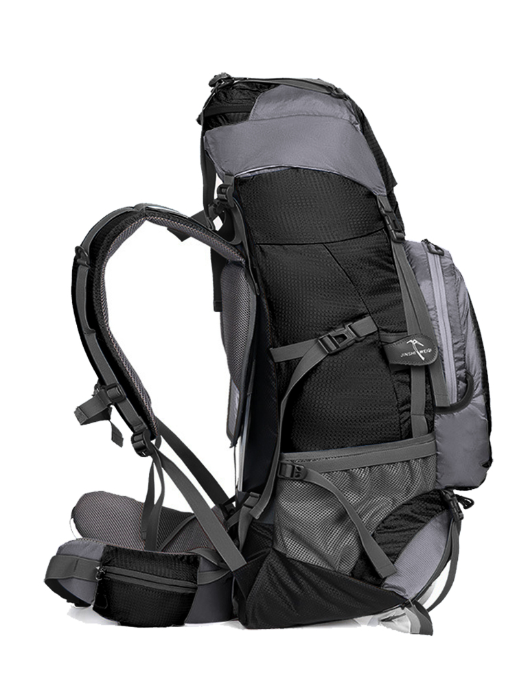 Wanderrucksack, MOLLE, Wasserdicht, Trekkingrucksack, Outdoor, bag, Waterproof, Trageunterstützung aus Aluminiumlegierung, Reisetasche, 1,65 kg, 80 Liter, 80cm * 30cm * 40cm