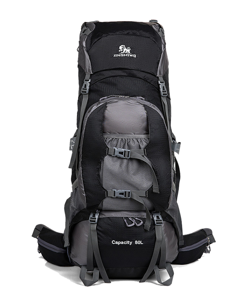 Wanderrucksack, MOLLE, Wasserdicht, Trekkingrucksack, Outdoor, bag, Waterproof, Trageunterstützung aus Aluminiumlegierung, Reisetasche, 1,65 kg, 80 Liter, 80cm * 30cm * 40cm