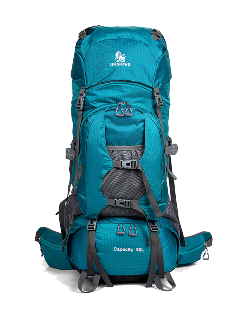 Wanderrucksack, MOLLE, Wasserdicht, Trekkingrucksack, Outdoor, bag, Waterproof, Trageunterstützung aus Aluminiumlegierung, Reisetasche, 1,65 kg, 80 Liter, 80cm * 30cm * 40cm