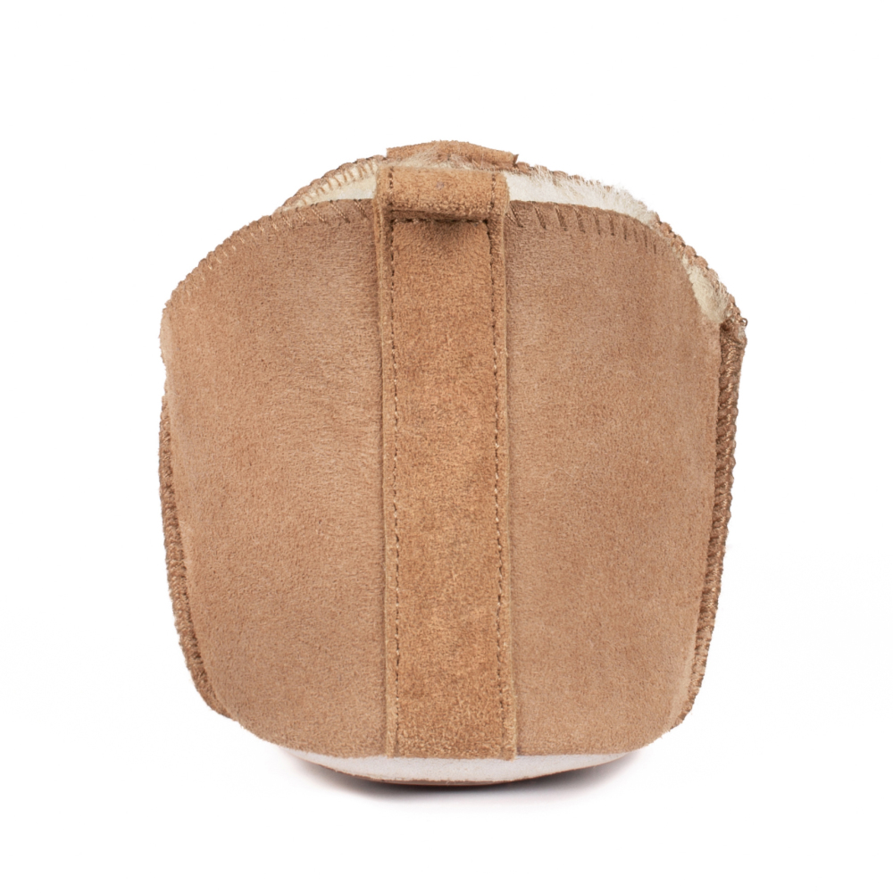 Parfeying Unisex-Hausschuhe aus Lamm- und Schaffell mit weicher Sohle für Herren