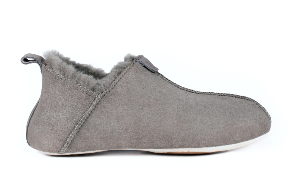 Parfeying Unisex-Hausschuhe aus Lamm- und Schaffell mit weicher Sohle für Herren