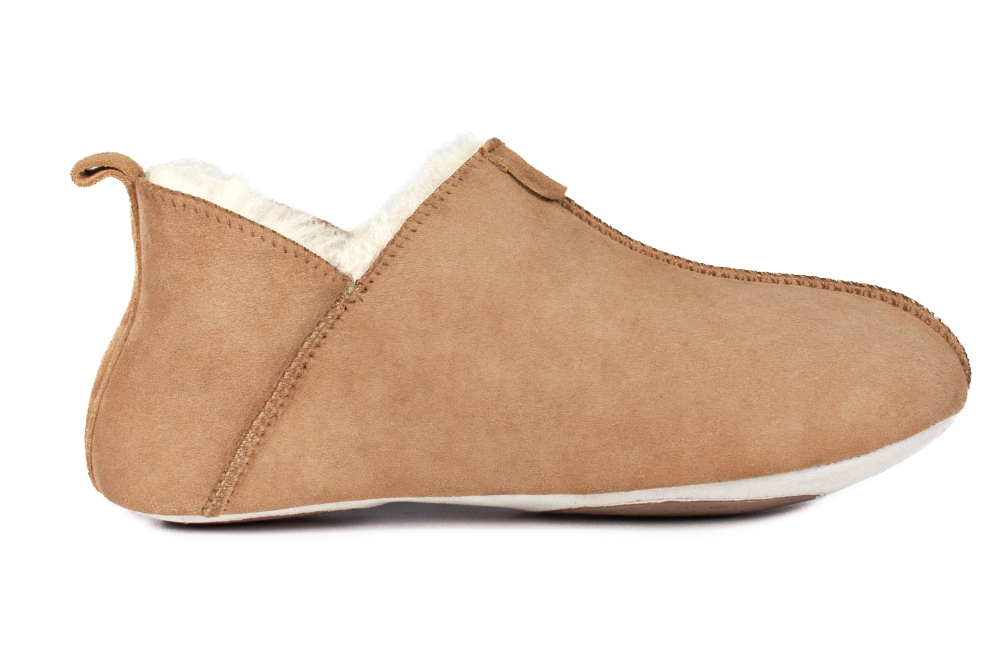 Parfeying Unisex-Hausschuhe aus Lamm- und Schaffell mit weicher Sohle für Herren