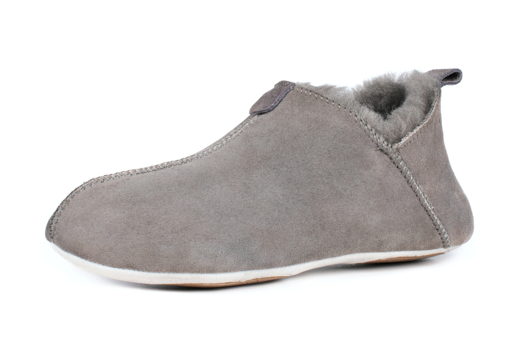 Parfeying Unisex-Hausschuhe aus Lamm- und Schaffell mit weicher Sohle für Herren