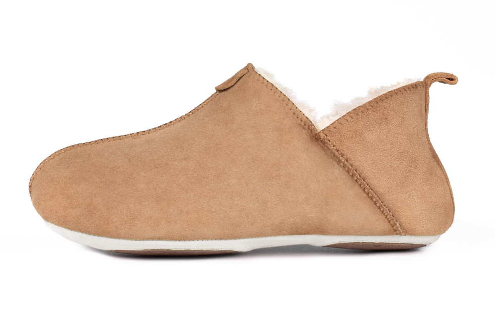 Parfeying Unisex-Hausschuhe aus Lamm- und Schaffell mit weicher Sohle für Herren