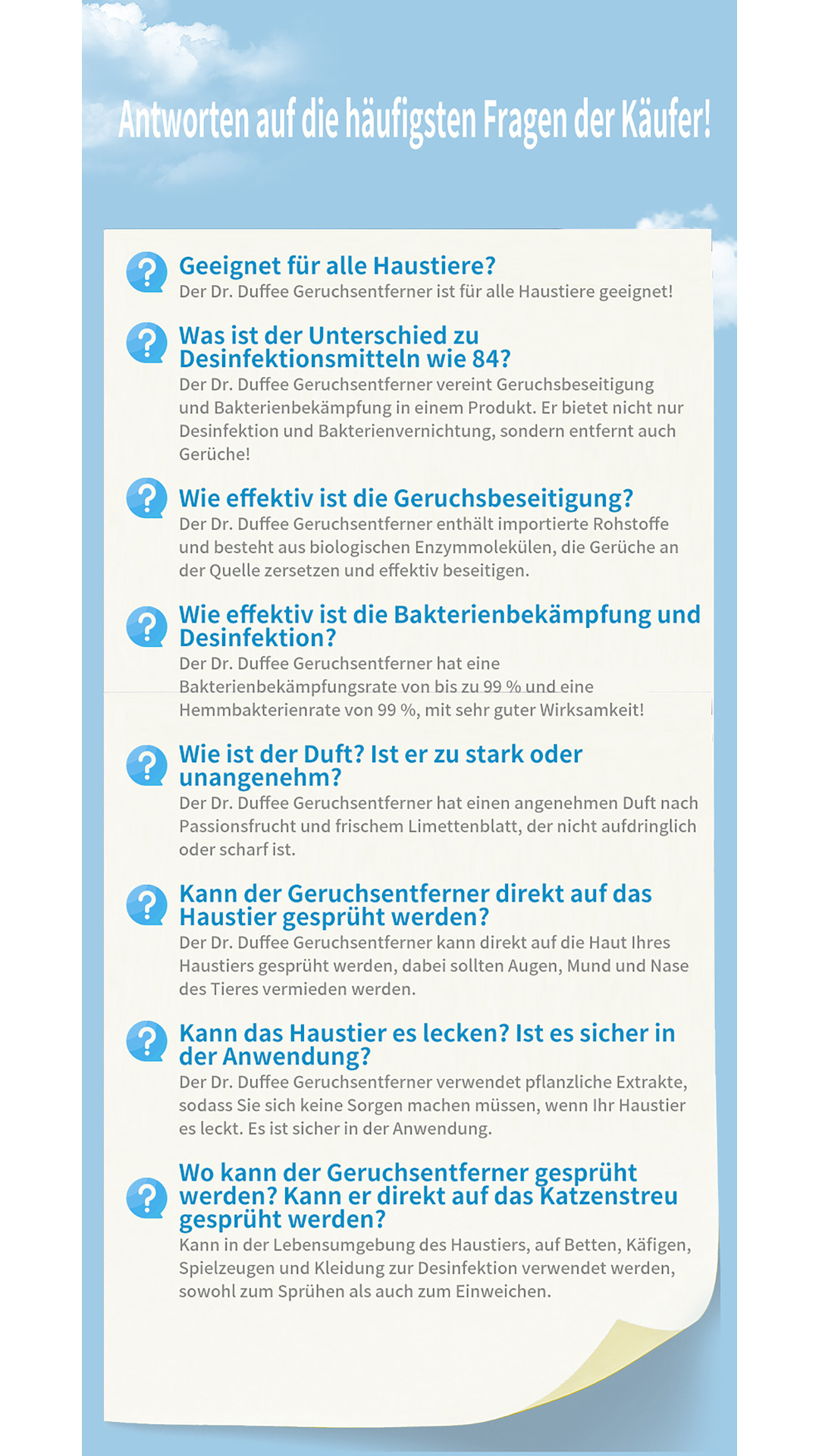 Dr. Duffee Langzeit-Geruchsneutralisierer