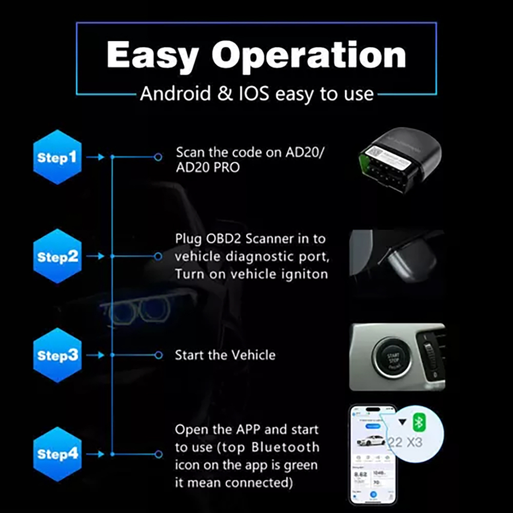 XTOOL AD20 PRO OBD2 Bluetooth Auto Diagnose Tool Code Leser für alle Systeme
