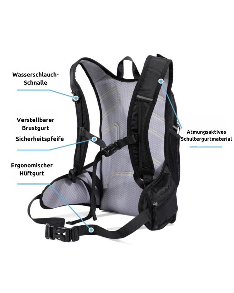 15L Trinkrucksack – Isolierter Trinkrucksack mit 2L Wasserblase für Laufen, Wandern, Radfahren & mehr