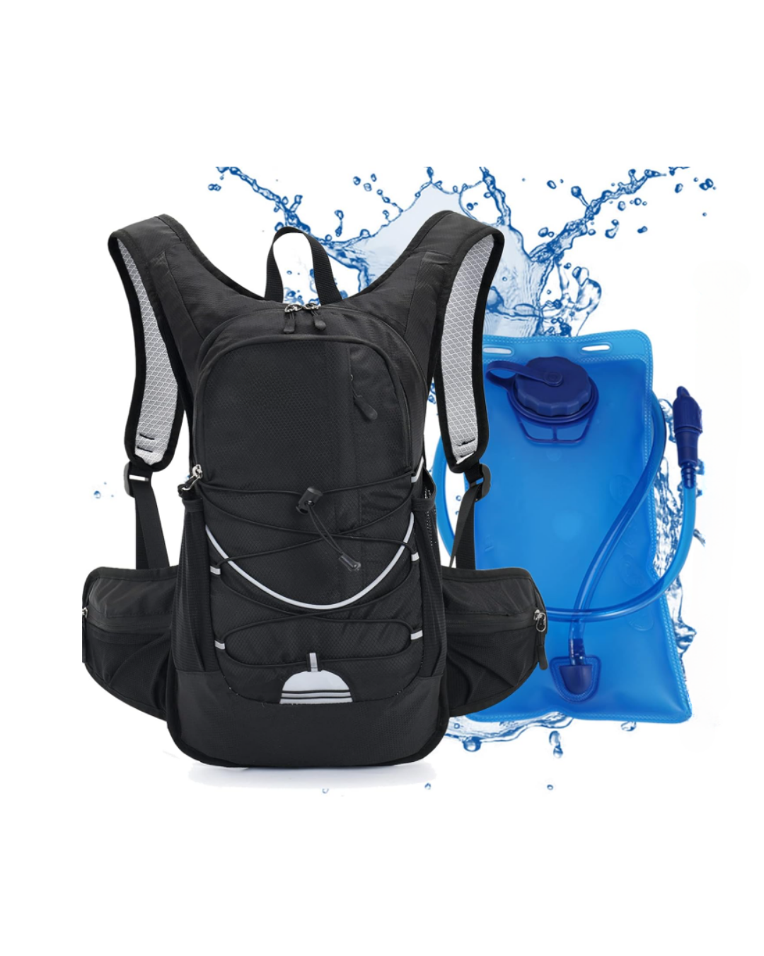 15L Trinkrucksack – Isolierter Trinkrucksack mit 2L Wasserblase für Laufen, Wandern, Radfahren & mehr