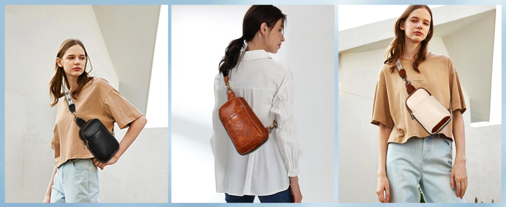 Damen Brusttasche – Stilvolle und praktische Schultertasche für Reisen, Wandern, Radfahren & Shopping