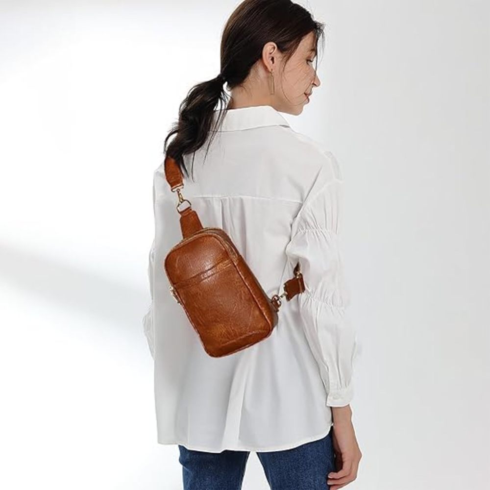 Damen Brusttasche – Stilvolle und praktische Schultertasche für Reisen, Wandern, Radfahren & Shopping