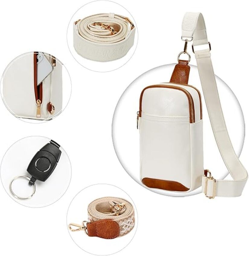Damen Brusttasche – Stilvolle und praktische Schultertasche für Reisen, Wandern, Radfahren & Shopping