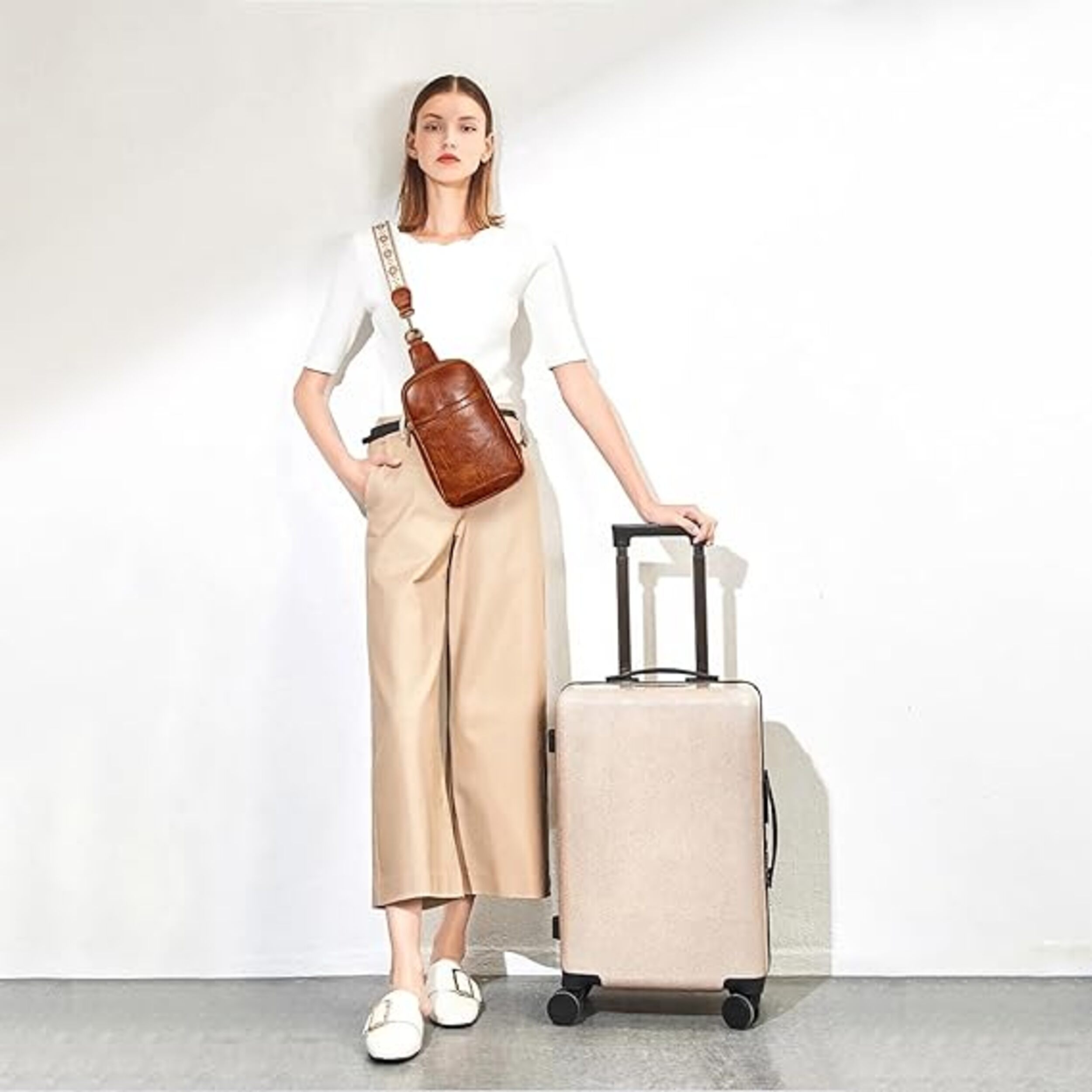 Damen Brusttasche – Stilvolle und praktische Schultertasche für Reisen, Wandern, Radfahren & Shopping