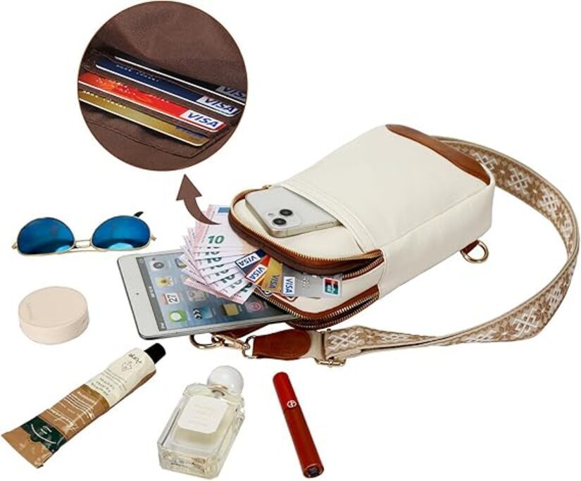 Damen Brusttasche – Stilvolle und praktische Schultertasche für Reisen, Wandern, Radfahren & Shopping